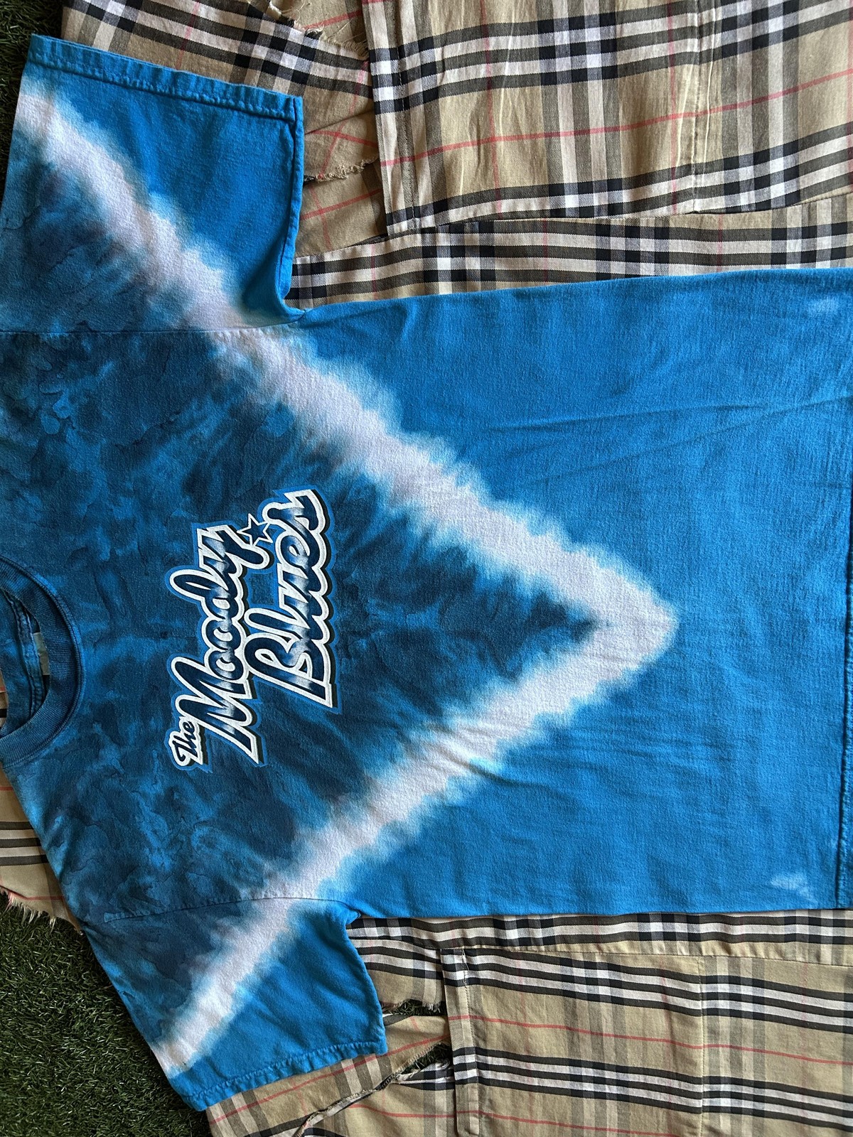 VTG 90s The Moody Blues V Tie Dye T Shirt Men’s Large Tultex Rock Music Band Tee