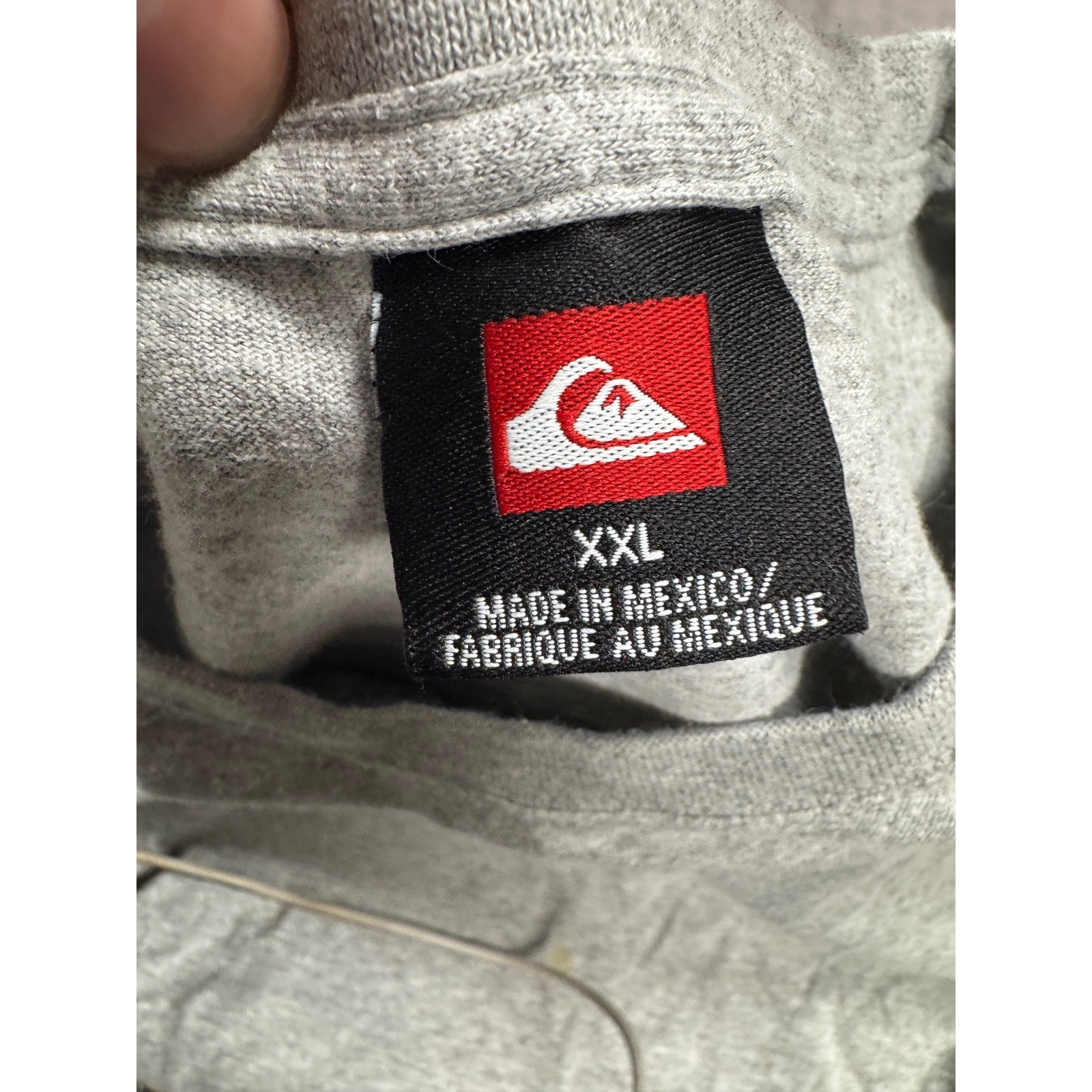 Vintage Quiksilver Graphic T-Shirt XXL Gray Blue Logo Surf Skate Mens Tee