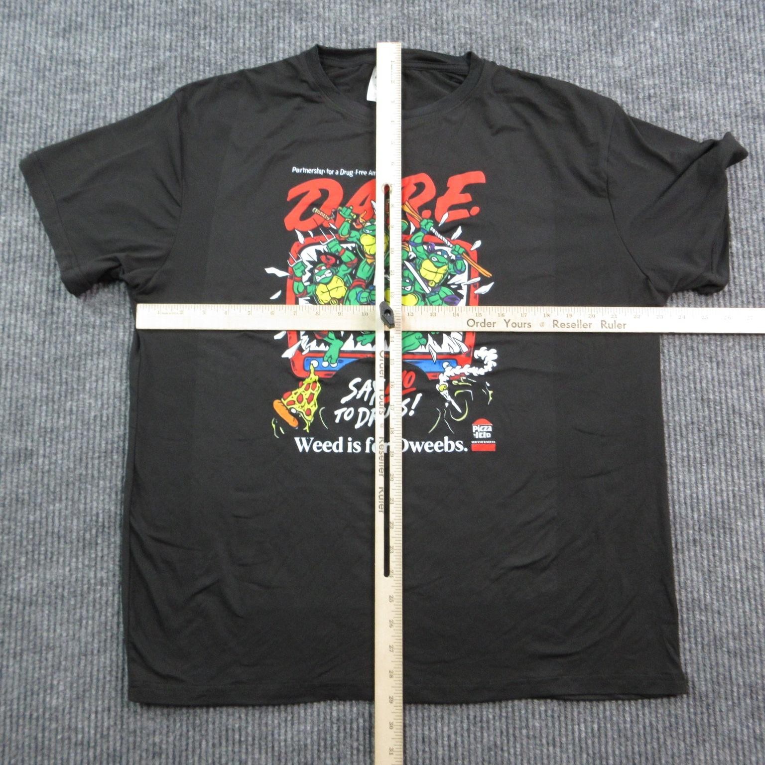 D.A.R.E. Ninja Turtles Shirt Mens 2XL Black Say No To Drugs Tee
