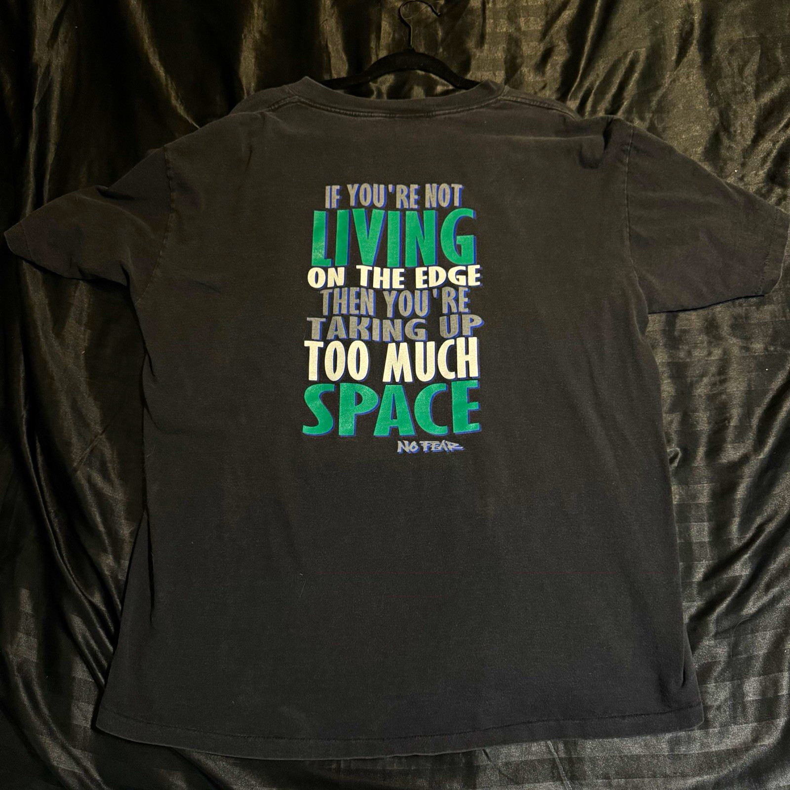 No Fear Men’s XL Black Graphic Print Logo T-Shirt Short Sleeve Crew Neck