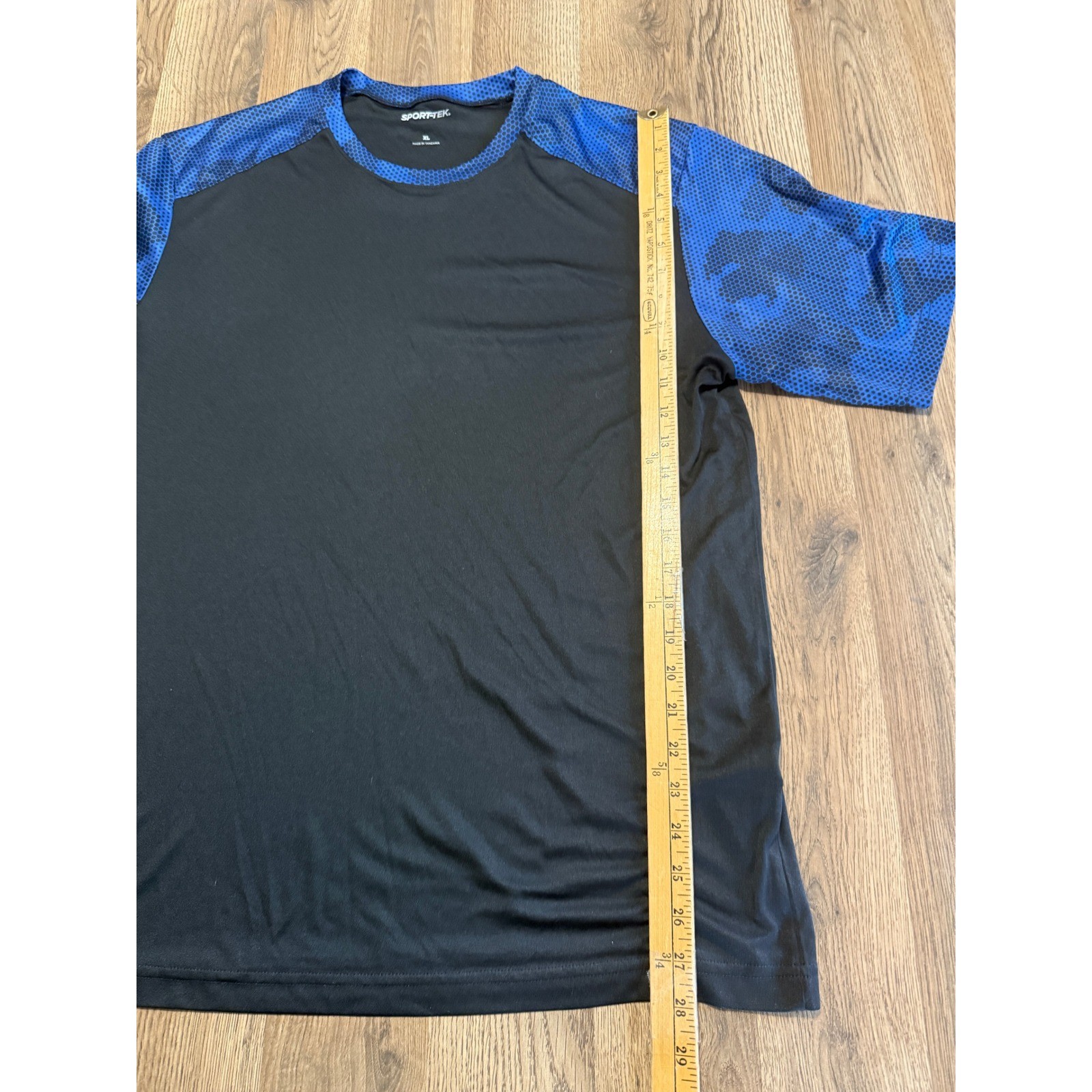 Sport-Tek Short Sleeve T-Shirt Mens XL Black Adult Camo Hex Raglan Excellent