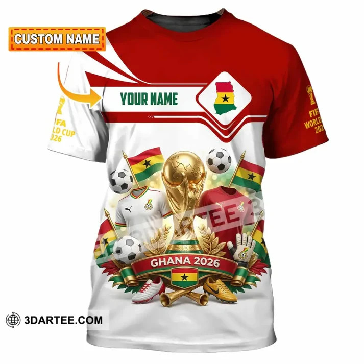 Unisex Shirt – Custom Ghana World Cup 2026 3D Shirt reprint VK13748