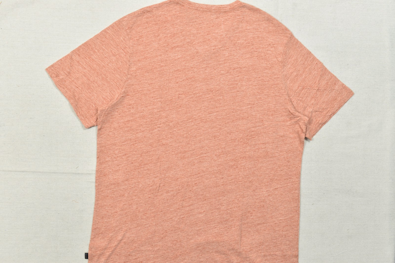 Lucky Brand Men’s T Shirt V Neck Short Sleeve Orange Linen Blend Size 2XLT NEW
