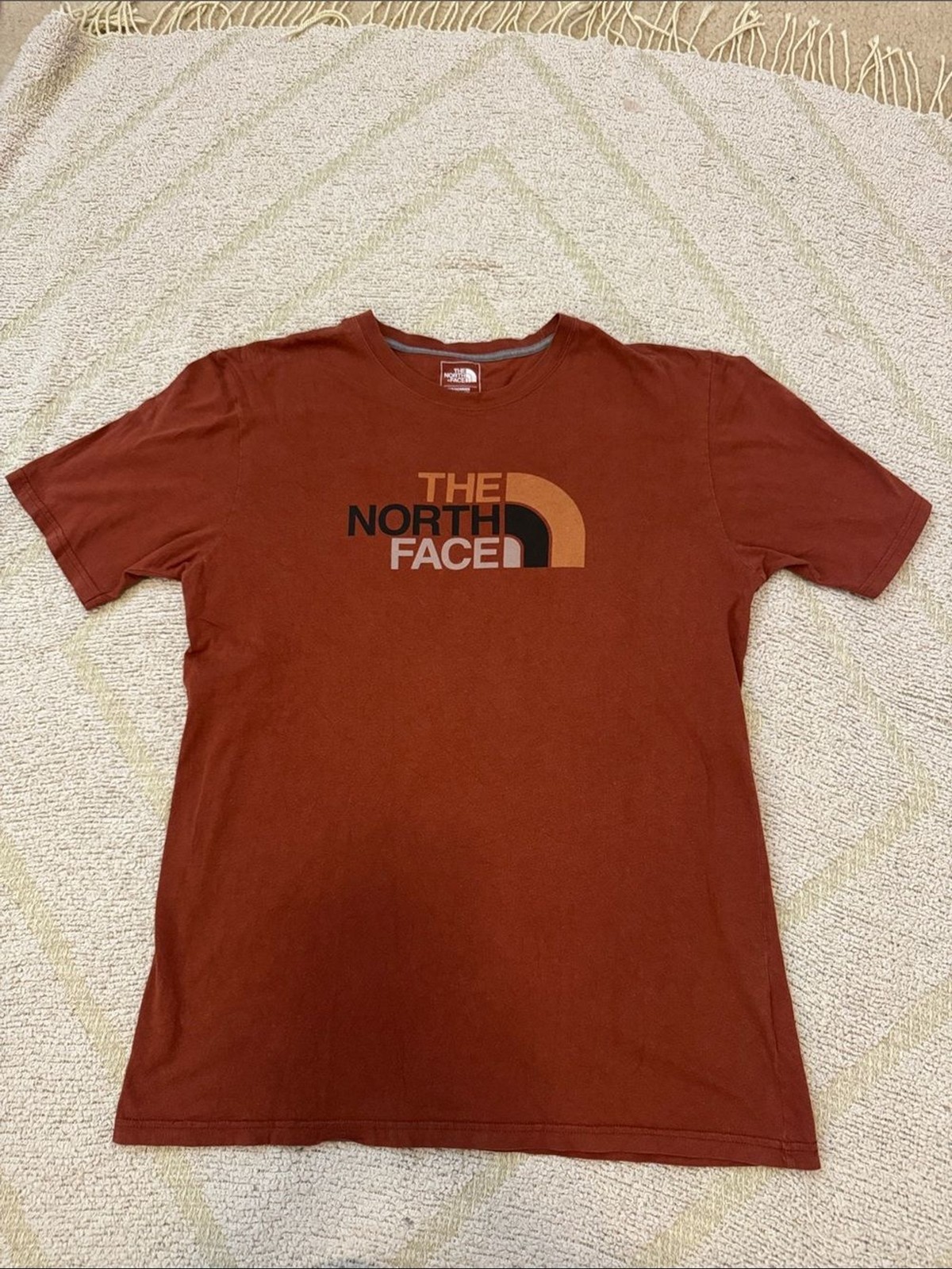 The North Face Logo Graphic T-Shirt Men’s Large Rust Orange Classic Fit Tee