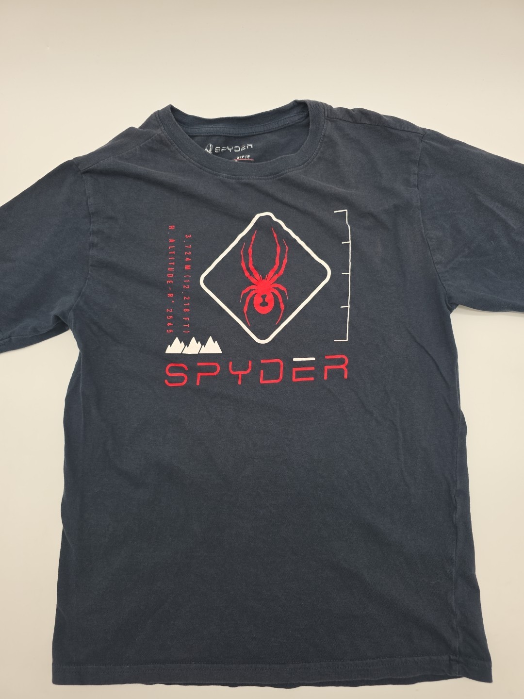 Spyder T-Shirt Men Small Blue Graphic Cotton Tee.#43037