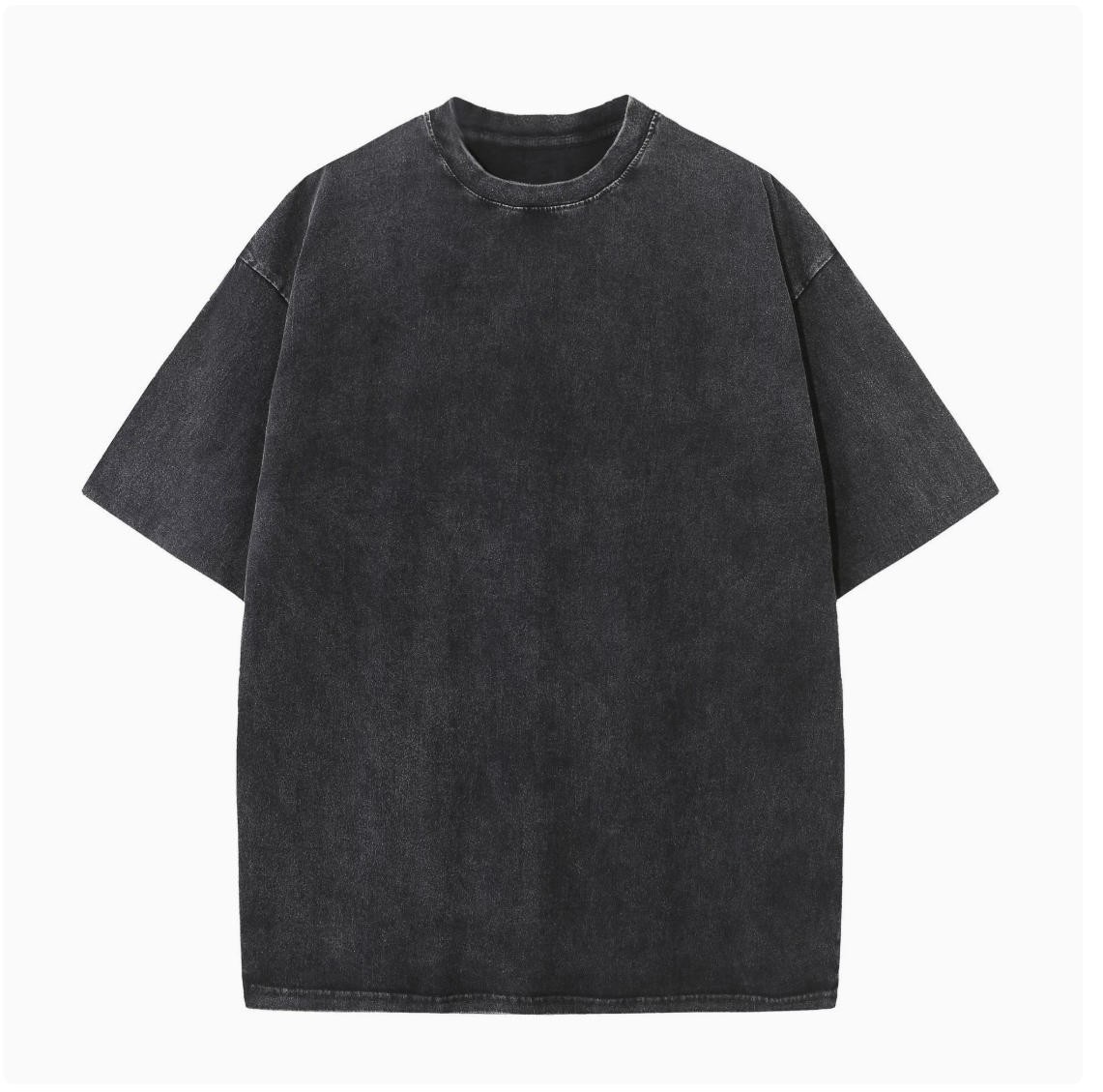 Summer Men’s Washed T-Shirts 230G Heavy Cotton Vintage Faded Color Oversized Hot