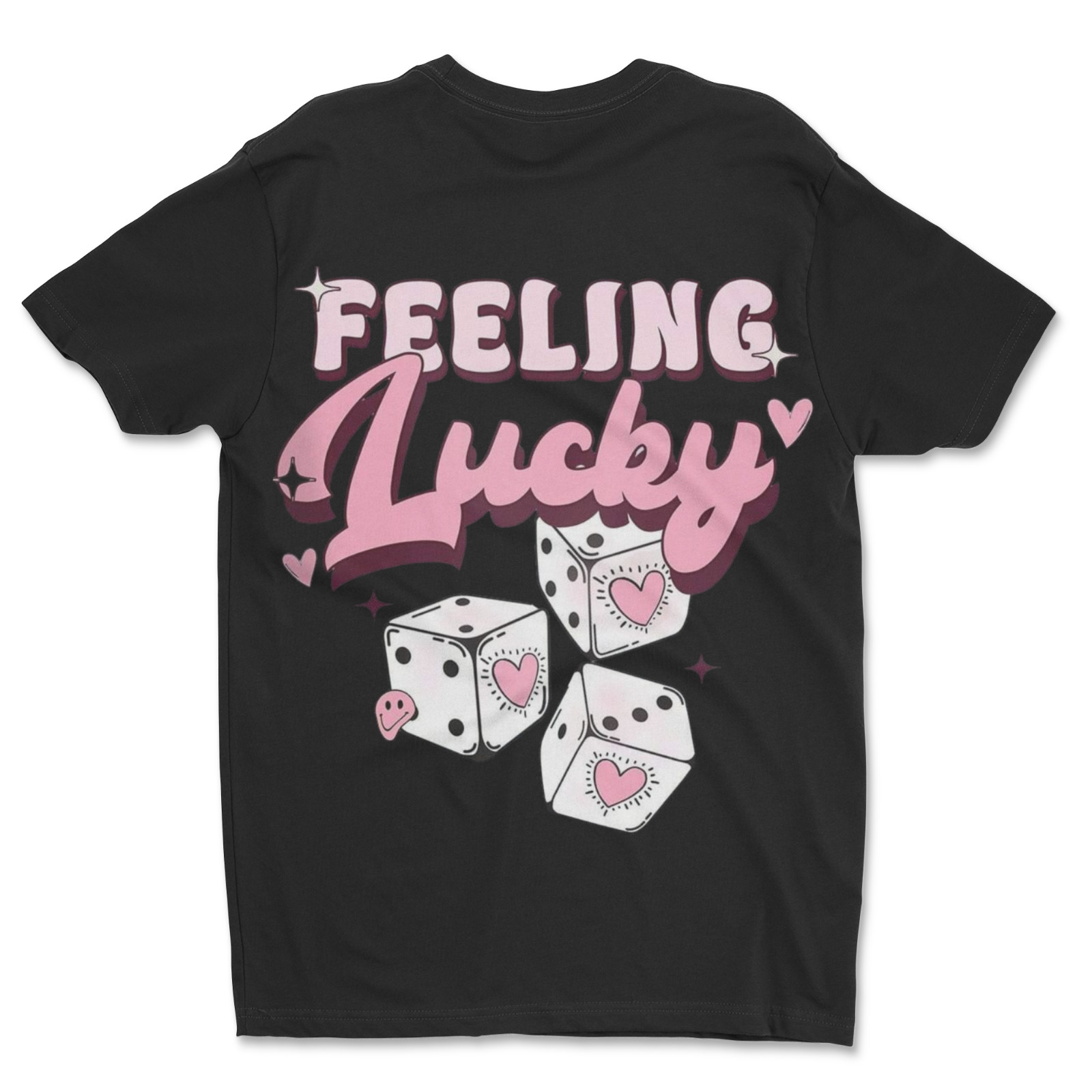 DTF Feeling Lucky/ Custom Unisex Soft Style T-Shirts, Next Level- Cotton