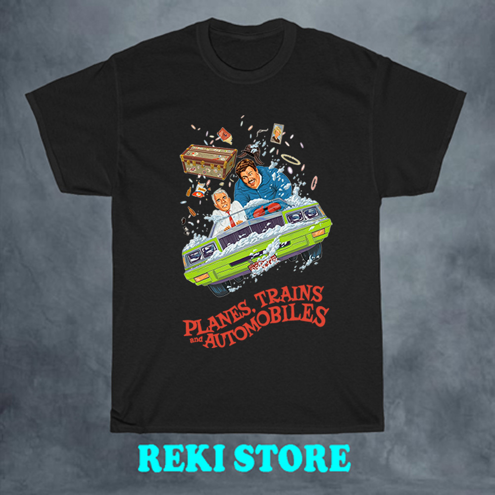 Planes Trains and Automobiles Movie Men’s Black T-shirt Size S-5XL