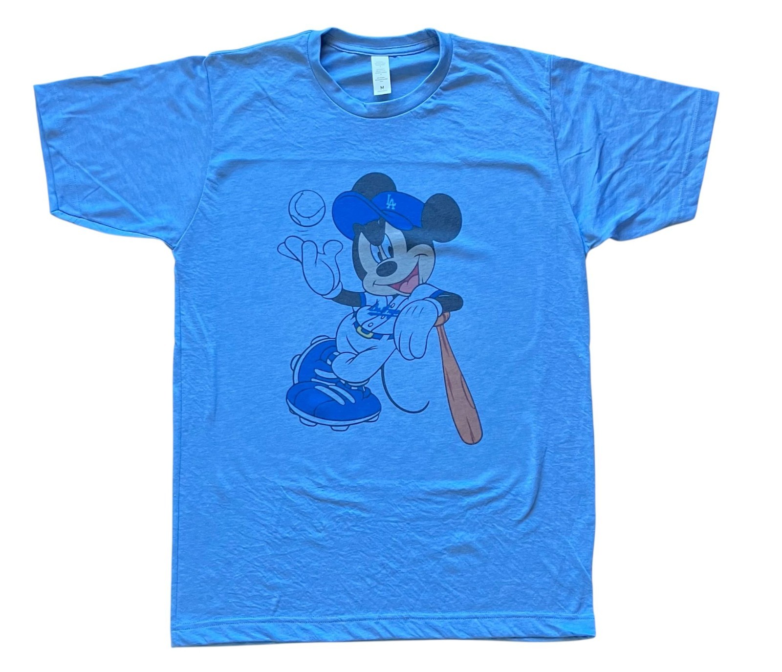 Los Angeles LA dodgers Mickey Mouse Men’s T-Shirt Color Vintage sport Blue soft