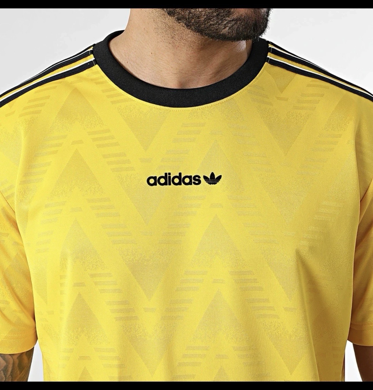 RARE! NEW MEN’S ADIDAS ORIGINALS TREFOIL JACQUARD SHIRT ~SIZE Small KE3336