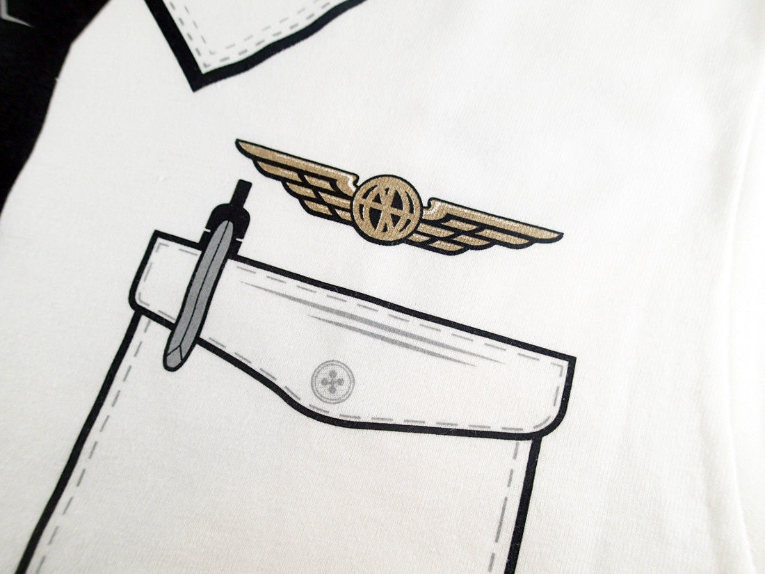 The Pilot Uniform T-Shirt, Fake Airline Pilot Tee, Funny Gag Gift, Luso Aviation