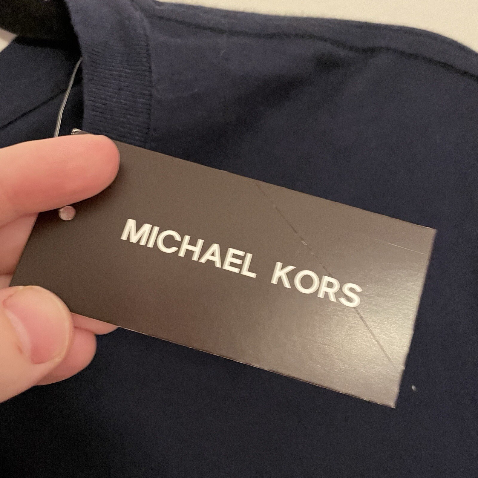 Michael Kors Men’s SZ S Midnight Navy Blue Graphic Short Sleeve T-Shirt NWT