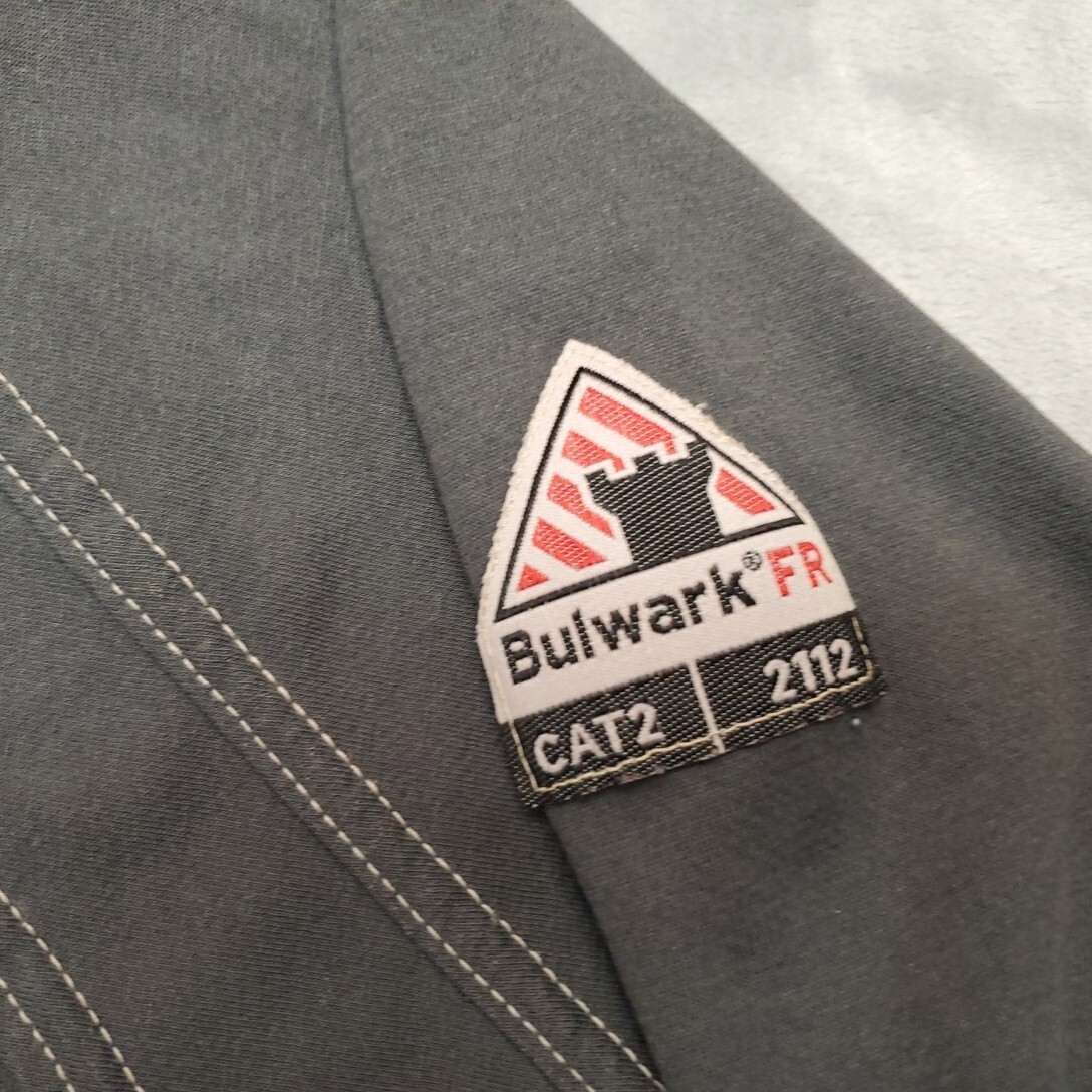 Bulwark FR Shirt Mens XL Gray Henley Flame Fire Resistant iQ Series Workwear