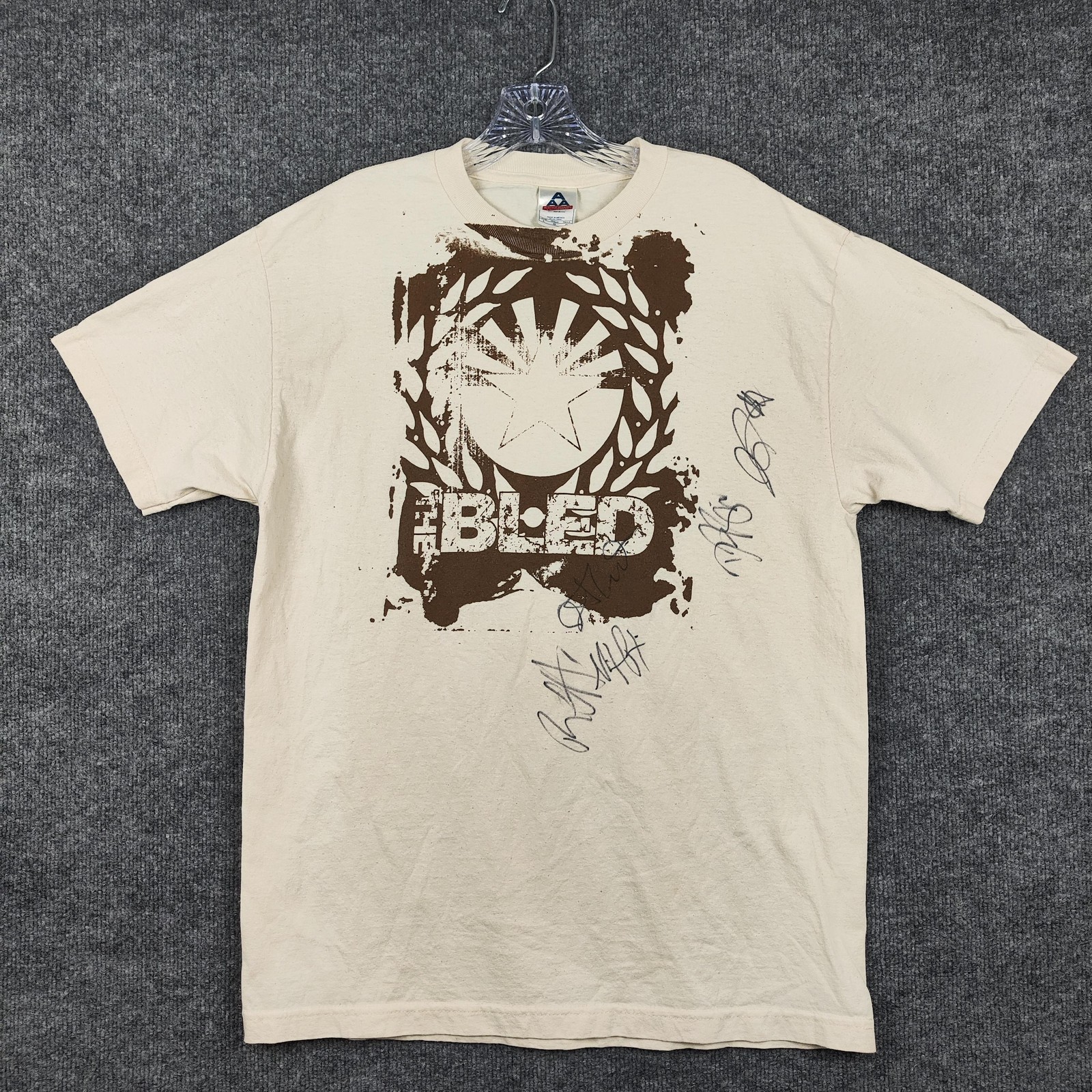 The Bled Shirt Mens Large White Autographed Graphic Band Tee Music Alstyle