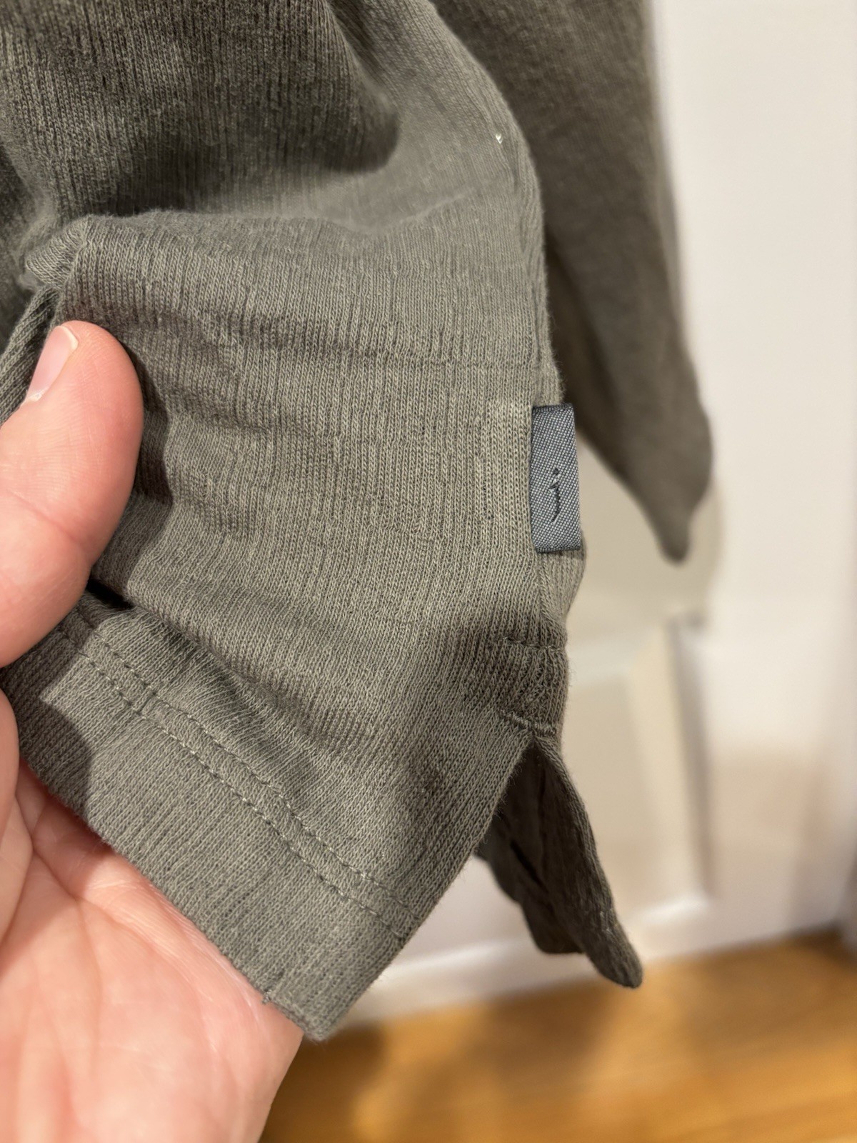 NWT $128 John Varvatos Shirt XXL Gray Henley Men’s Walden 100% Pima Cotton 2XL