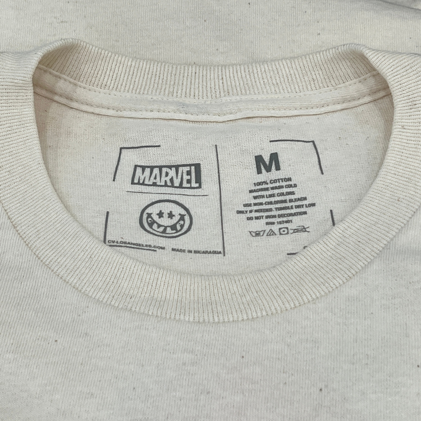 CVLA x Marvel Men’s T-Shirt Spider-Man Cream Size M NEW