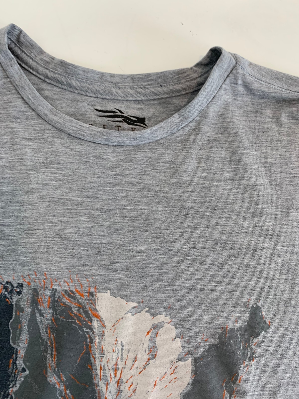 Sitka T Shirt Medium Gray USA Map Outdoor Hunting Sportsman Fishing American