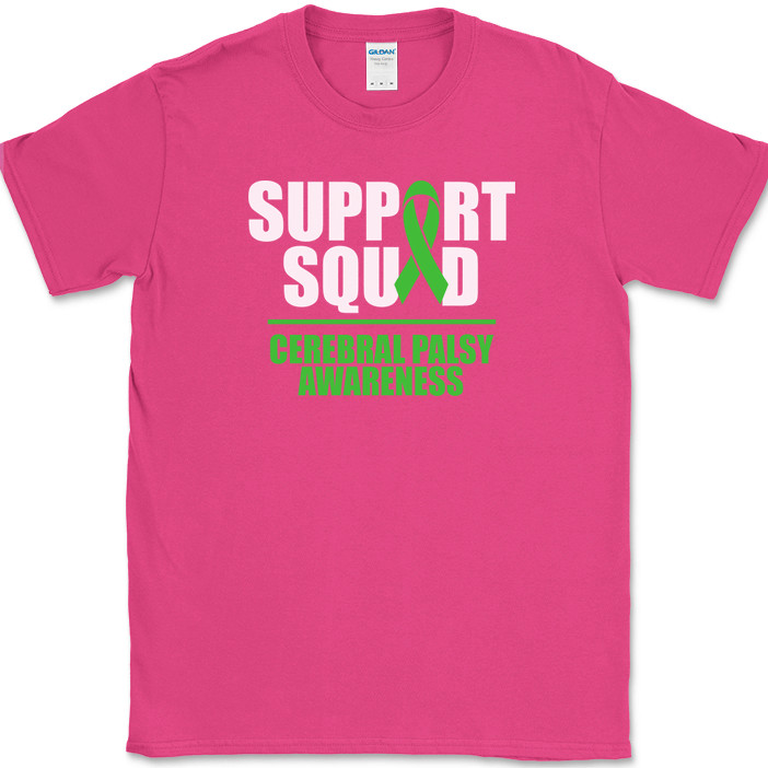 SUPPORT SQUAD Cerebral Palsy Awareness T-Shirt Fund Raiser Group Tee