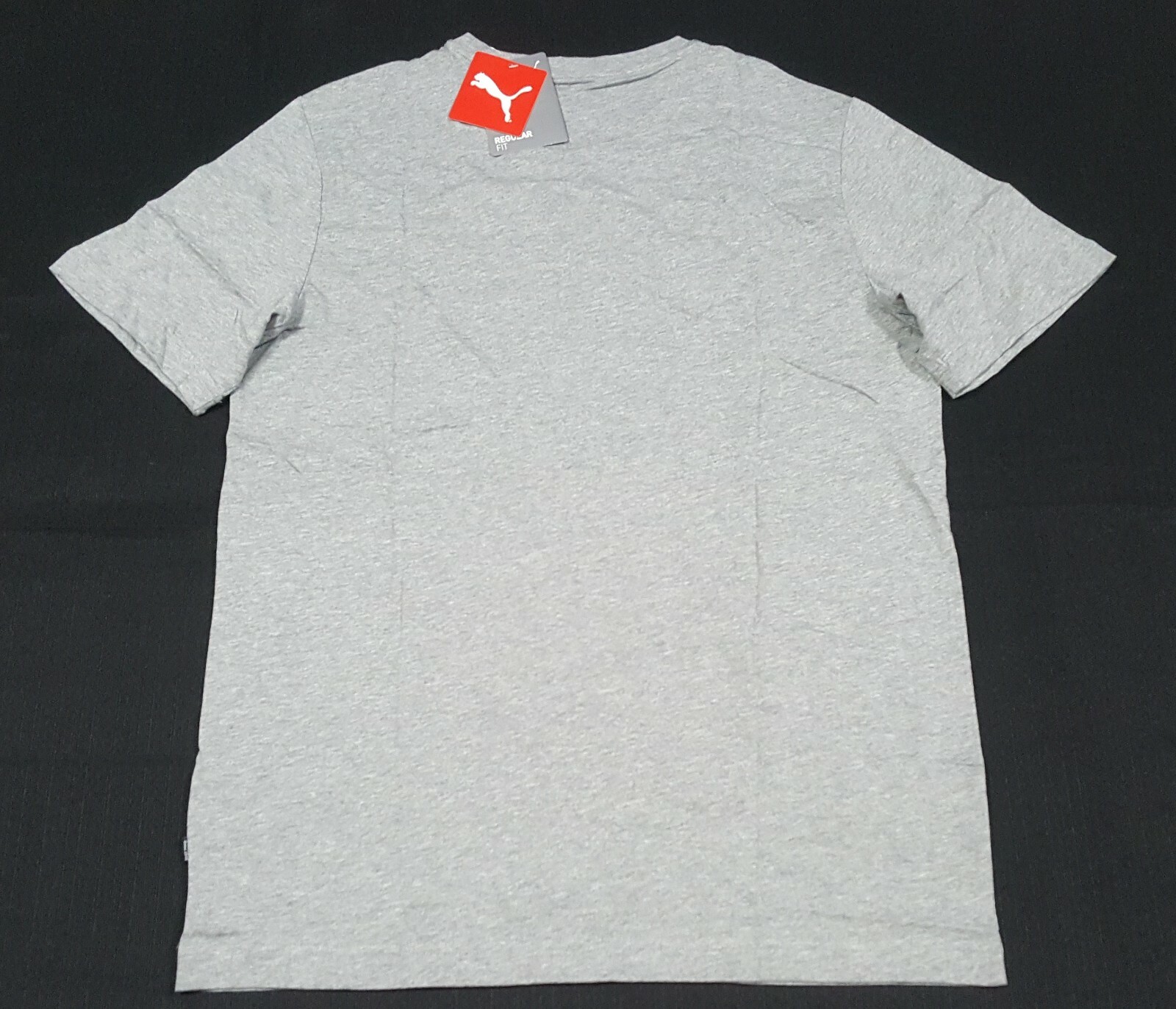 Puma Mens Graphic Tee Graphic Logo Gray Regular fit