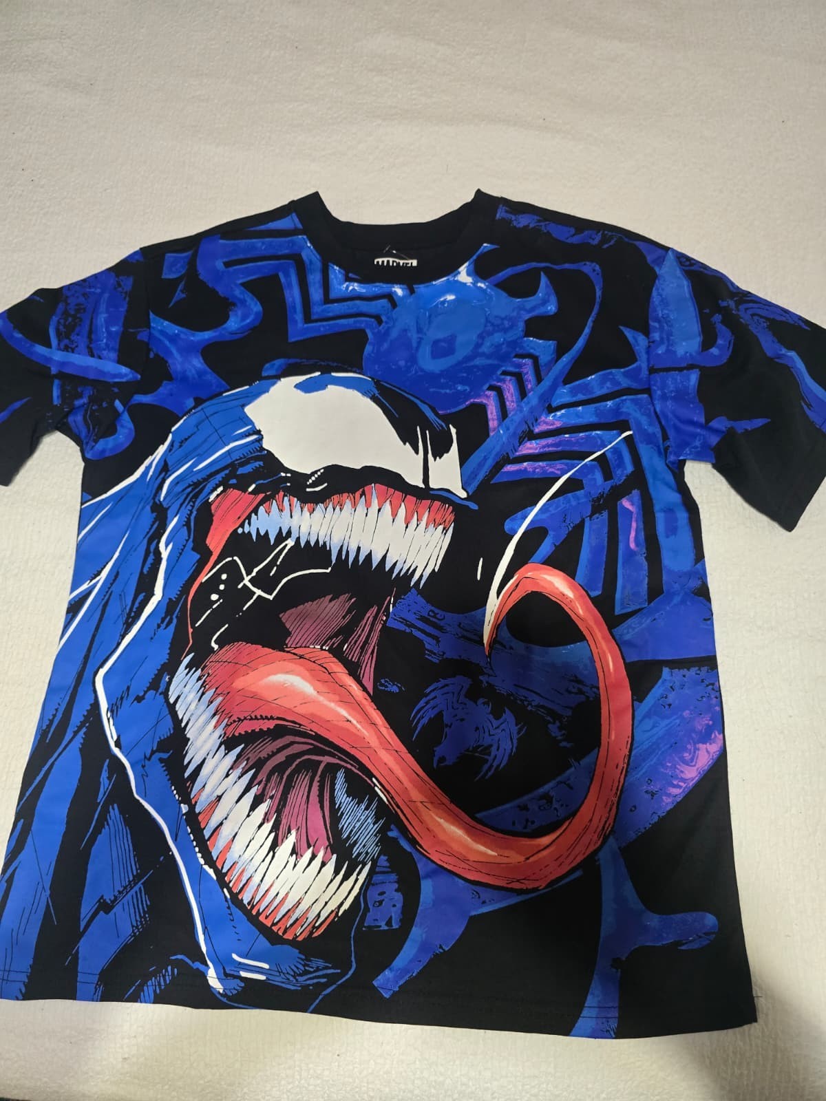 Marvel Venom T-Shirt Men’s Sz Small All-Over Print Spiderman Universe Comics Tee