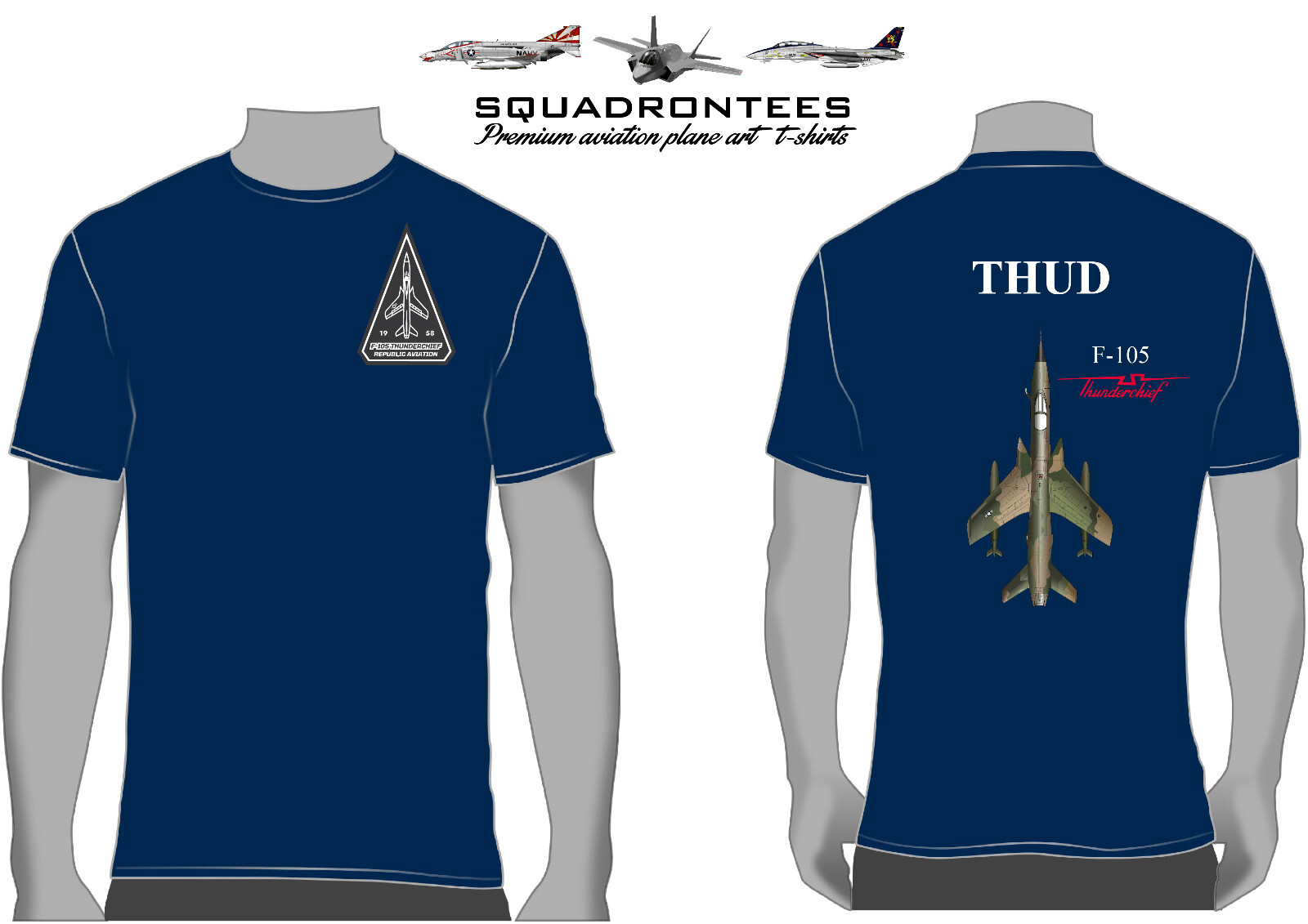 F-105 Thud Squadron T-Shirt D3