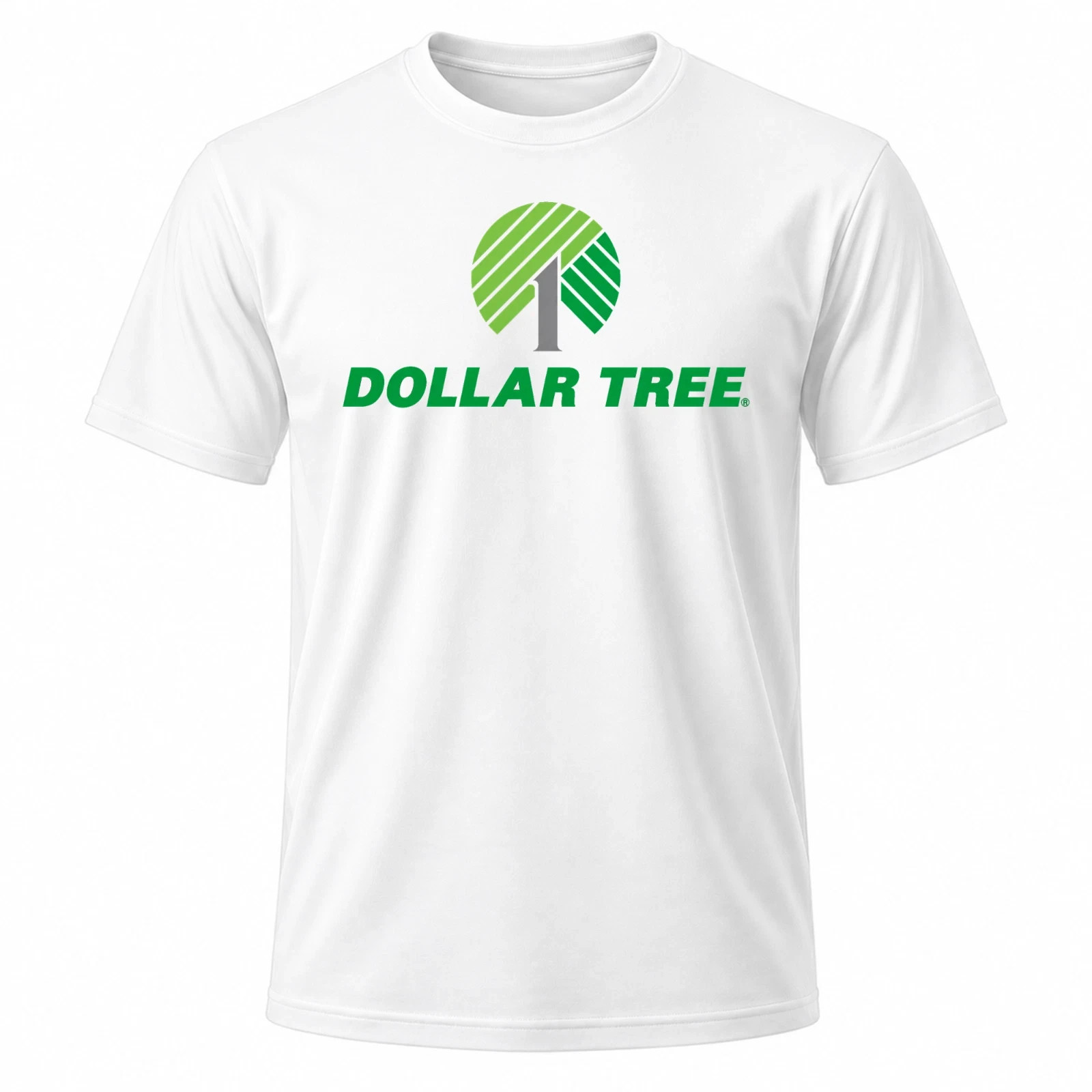 Green Tree Dollar Graphic T Shirt Vintage White Retro Casual Men Tee