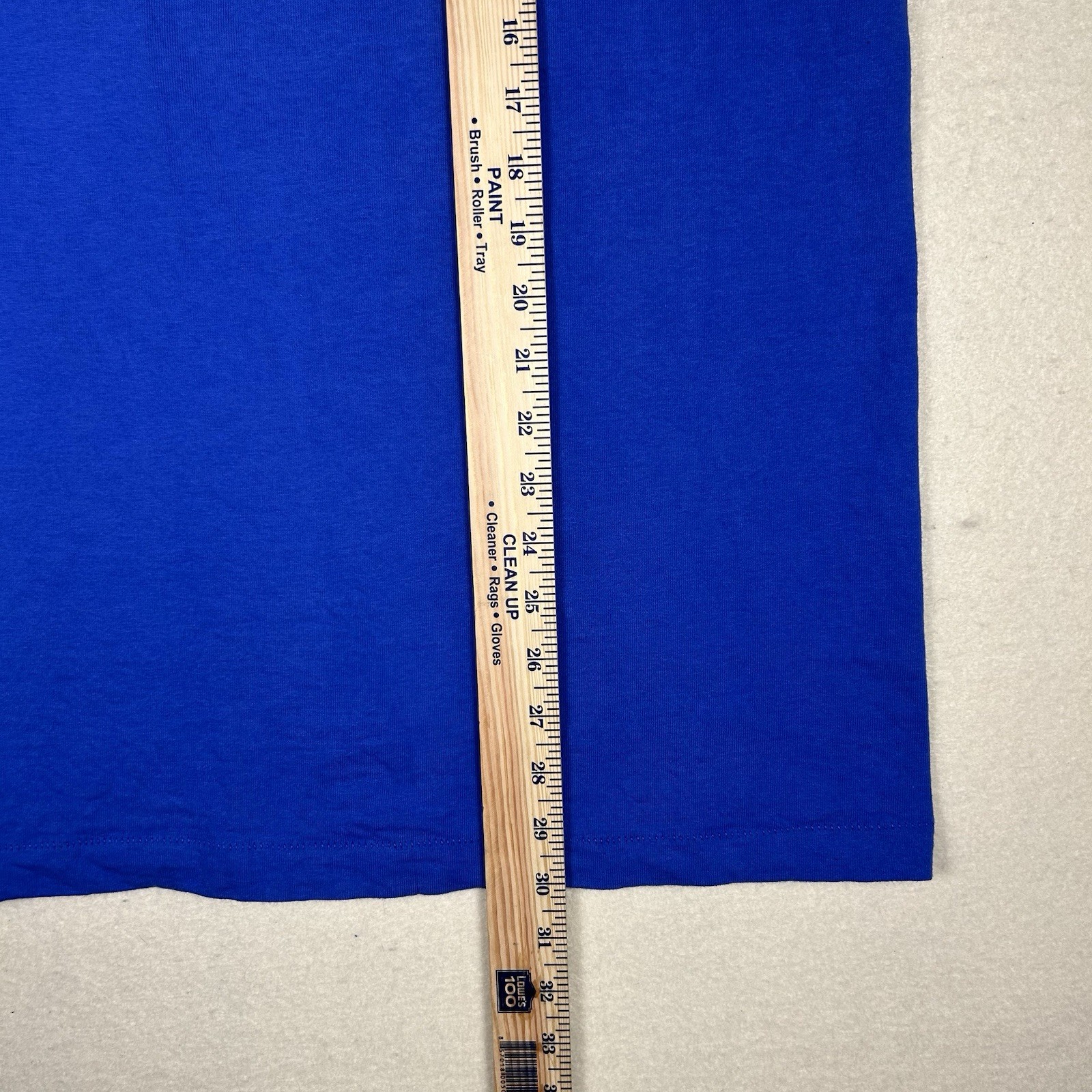 Vintage Single Stitch Double Cuff Fruit Of The Loom Blue Size Large Made In USA