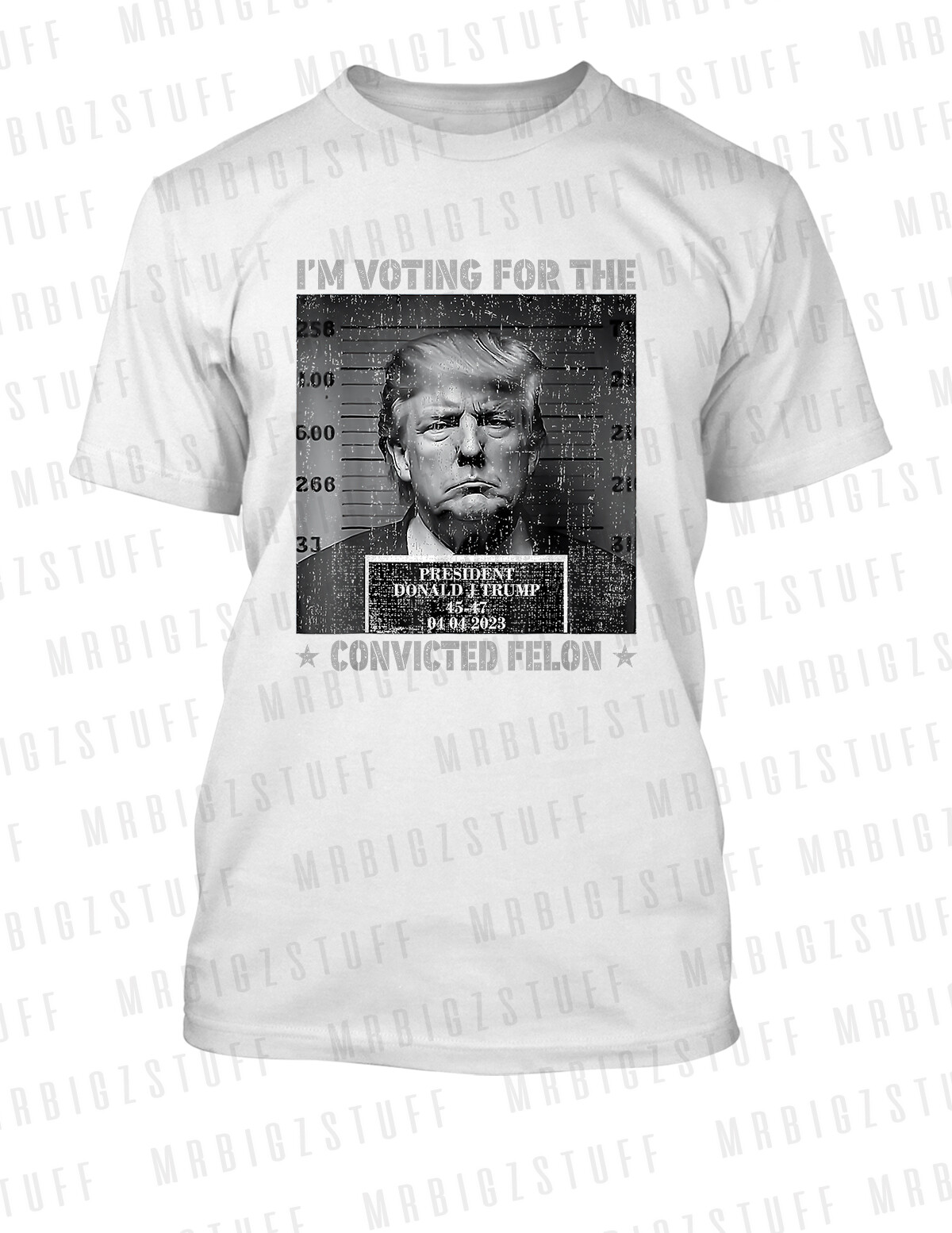 I’m Voting for Trump Felon Tee Shirt Big Tall Small Pro Club Shaka RTP #5