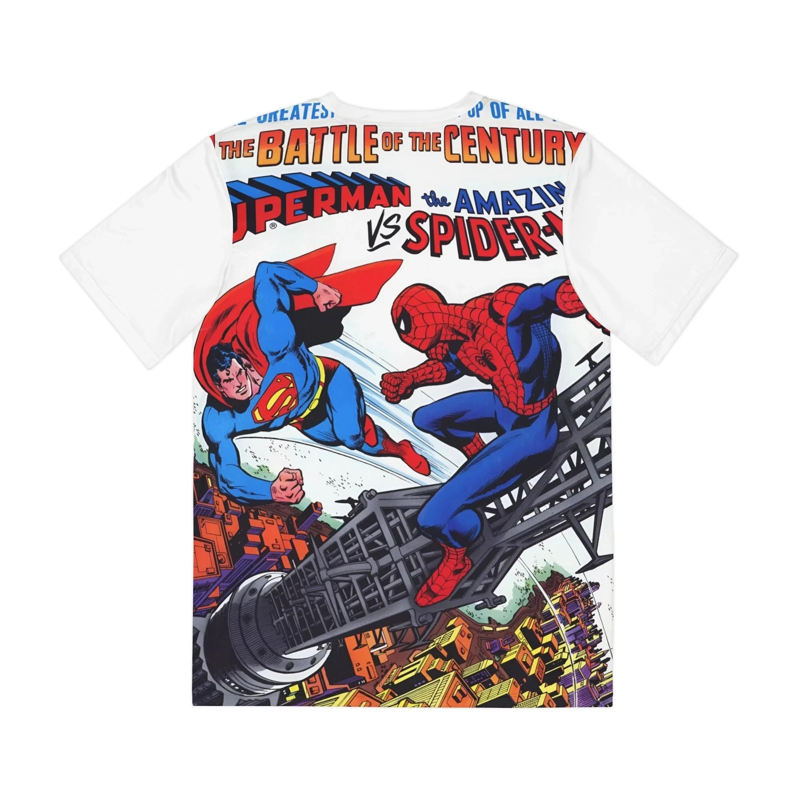Superman Vs Amazing Spider-Man All Over Print Tee (Polyester) – Marvel/DC Comics