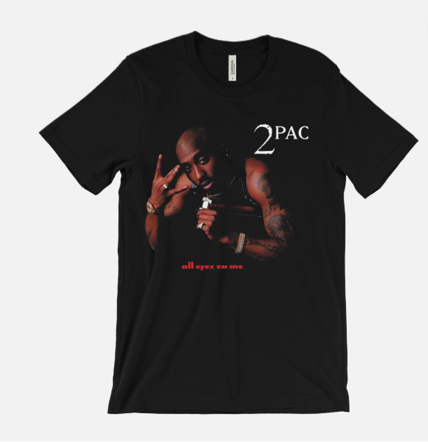 2pac T Shirt – All Eyez On Me album art – vntg rap tee Tupac Death Row Snoop