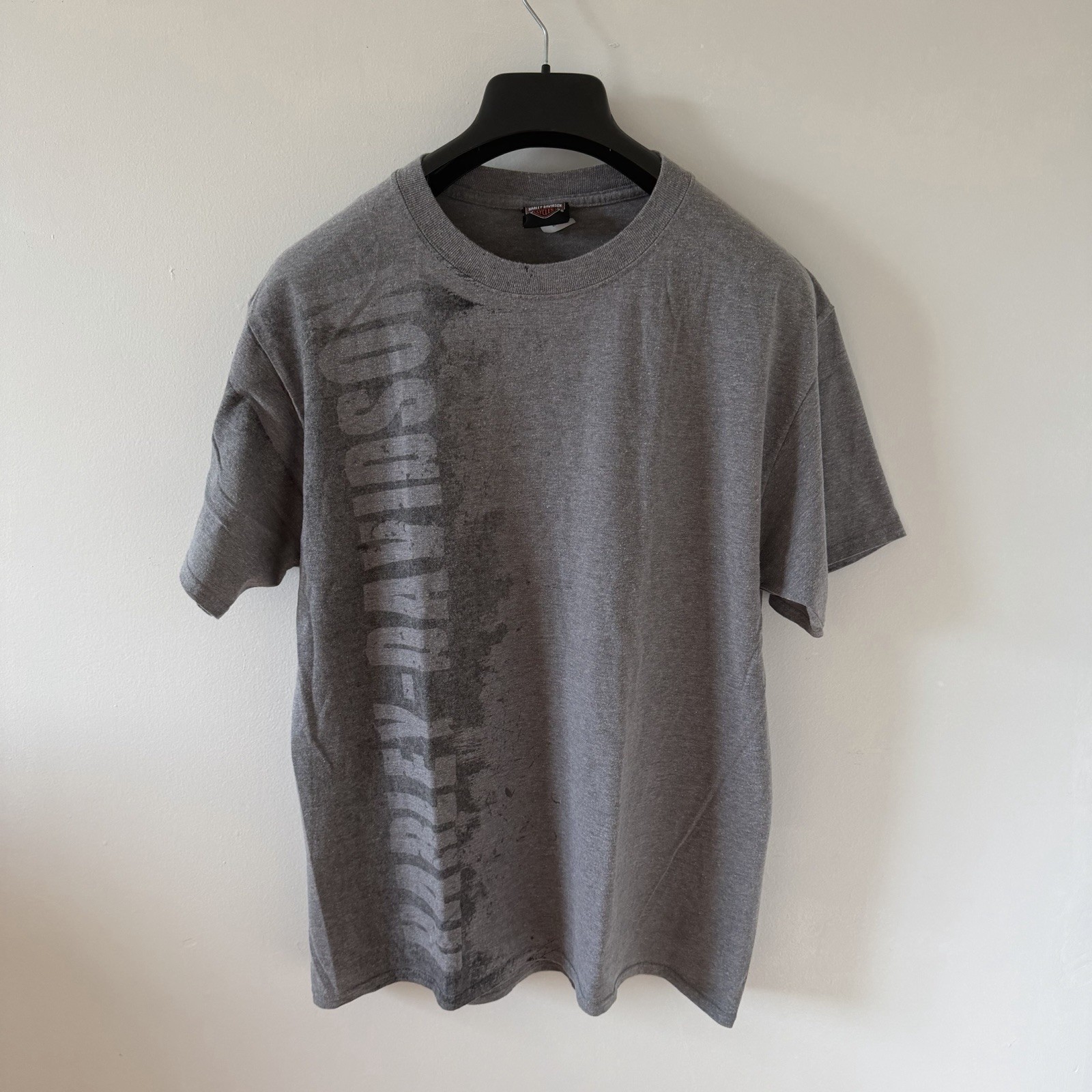 Harley Davidson – Winston-Salem, NC – Y2K Graphic Logo T Shirt – L