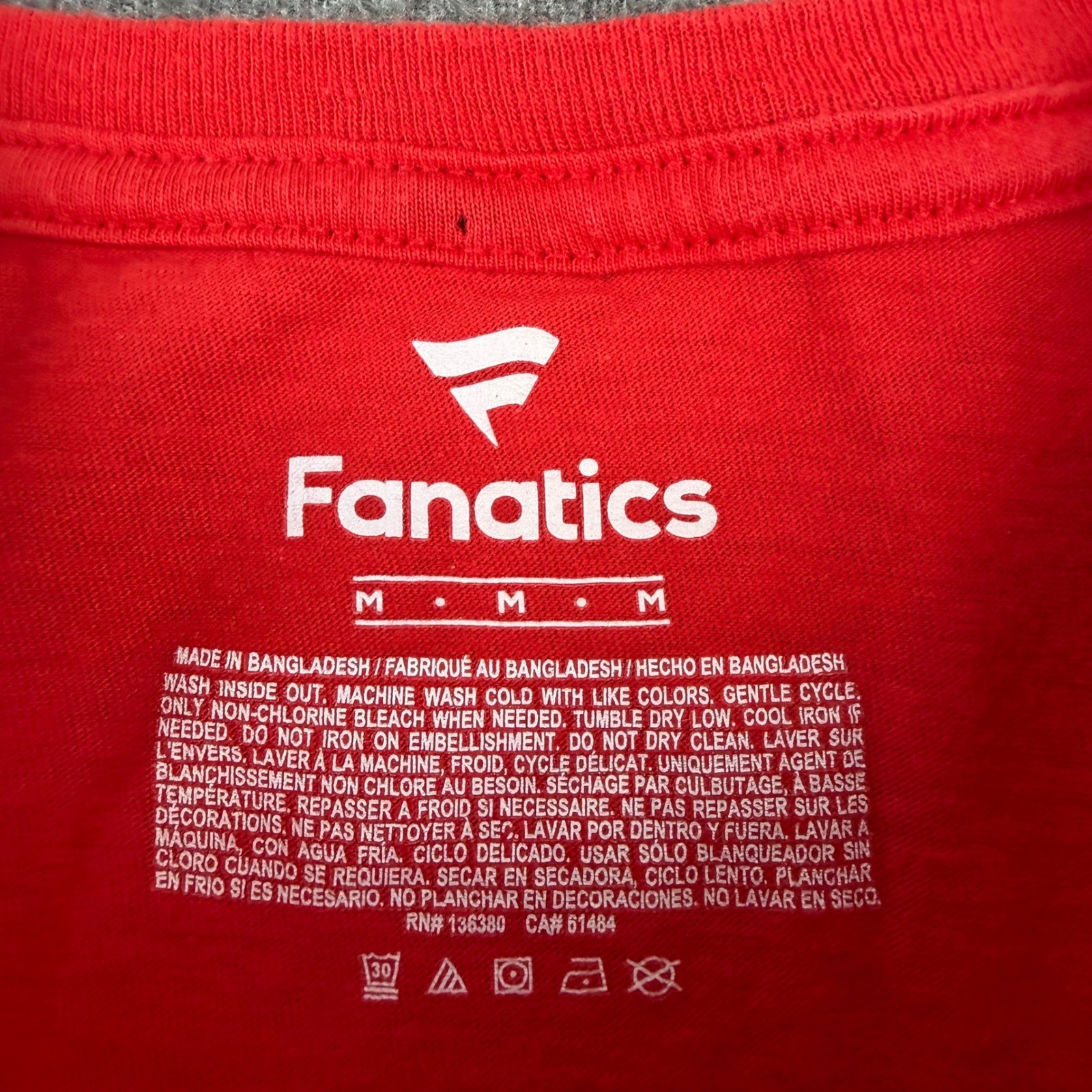 Fanatics T-Shirt Men’s Medium Red Cincinnati Reds Mr Redlegs MLB Baseball Tee