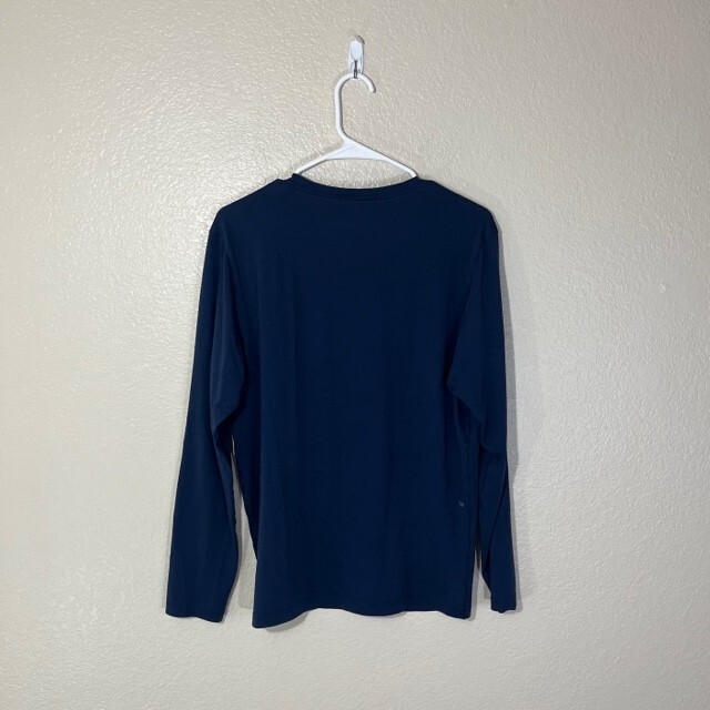 Mack Weldon Shirt Mens Medium Long Sleeve Athletic Stretch Pima Cotton Tee Blue