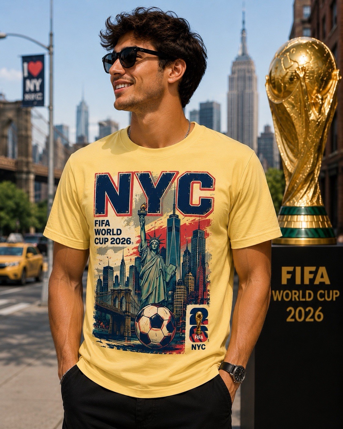 FIFA World Cup 2026 Outerstuff Dallas NYC All Host Cities Poster Graphic Tee LA