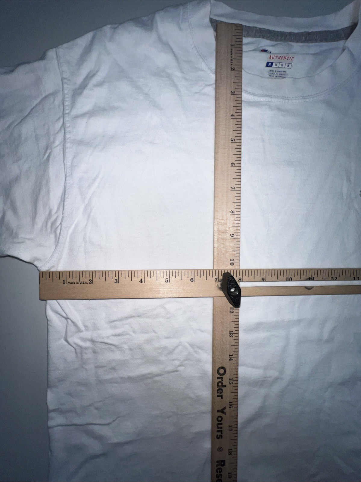 Champion T-Shirt Men’s Medium Pullover Tee Short Sleeve White Logo Crew Neck