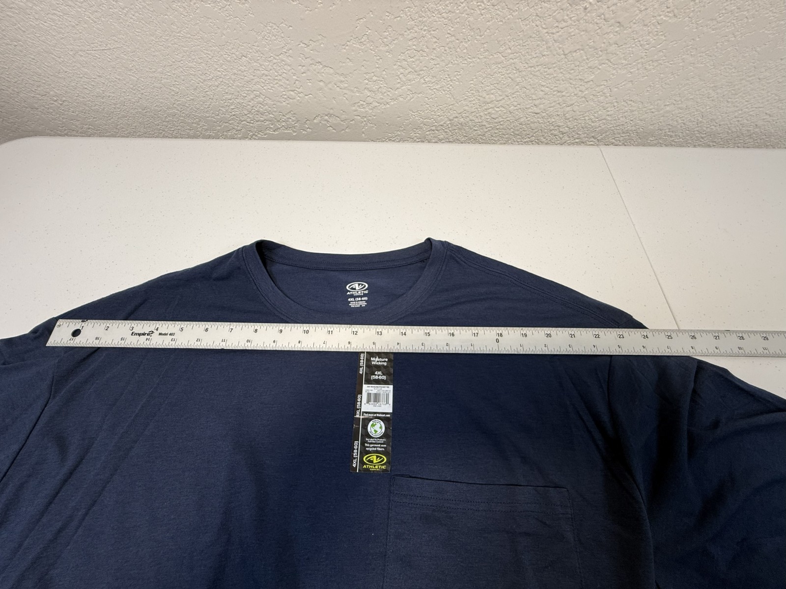 Men’s Shirts, (New w/tags), Athletic Works, S/S Crew Neck Pocket Tee 4XL (58-60)