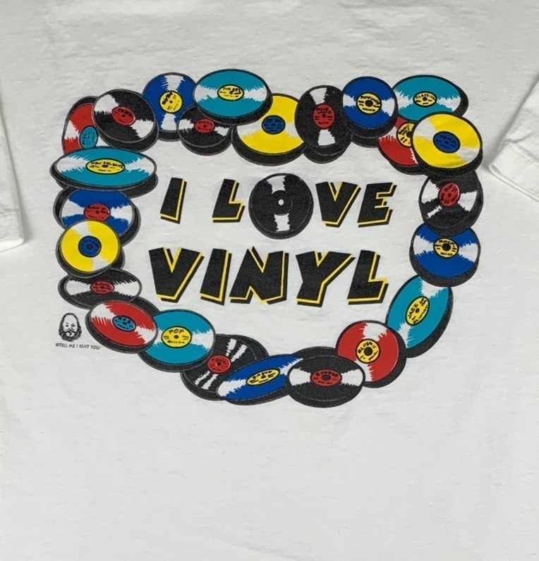 Vintage I love Vinyl Graphic Tee size XL
