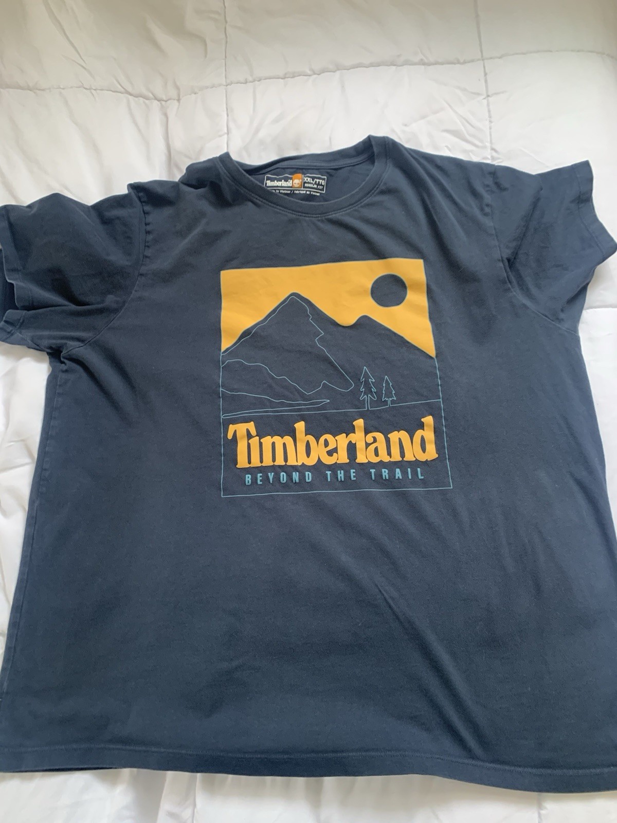 Timberland Men’s Graphic Short Sleeve T-Shirt Nature Print Tee Blue