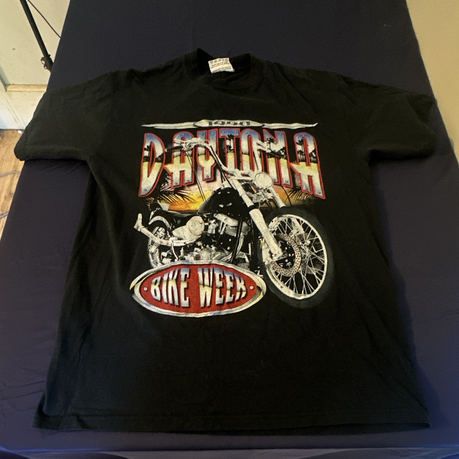 Vtg 1999 Daytona Bike Week Shirt Mens Large L Competitors View Double Sided 90s