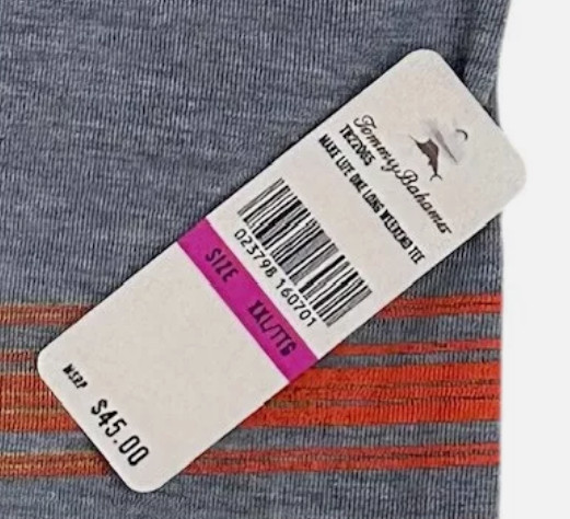 $45 TOMMY BAHAMA Heather Grey LONG WEEKEND Relaxed Fit Short Sleeve T-shirt NWT