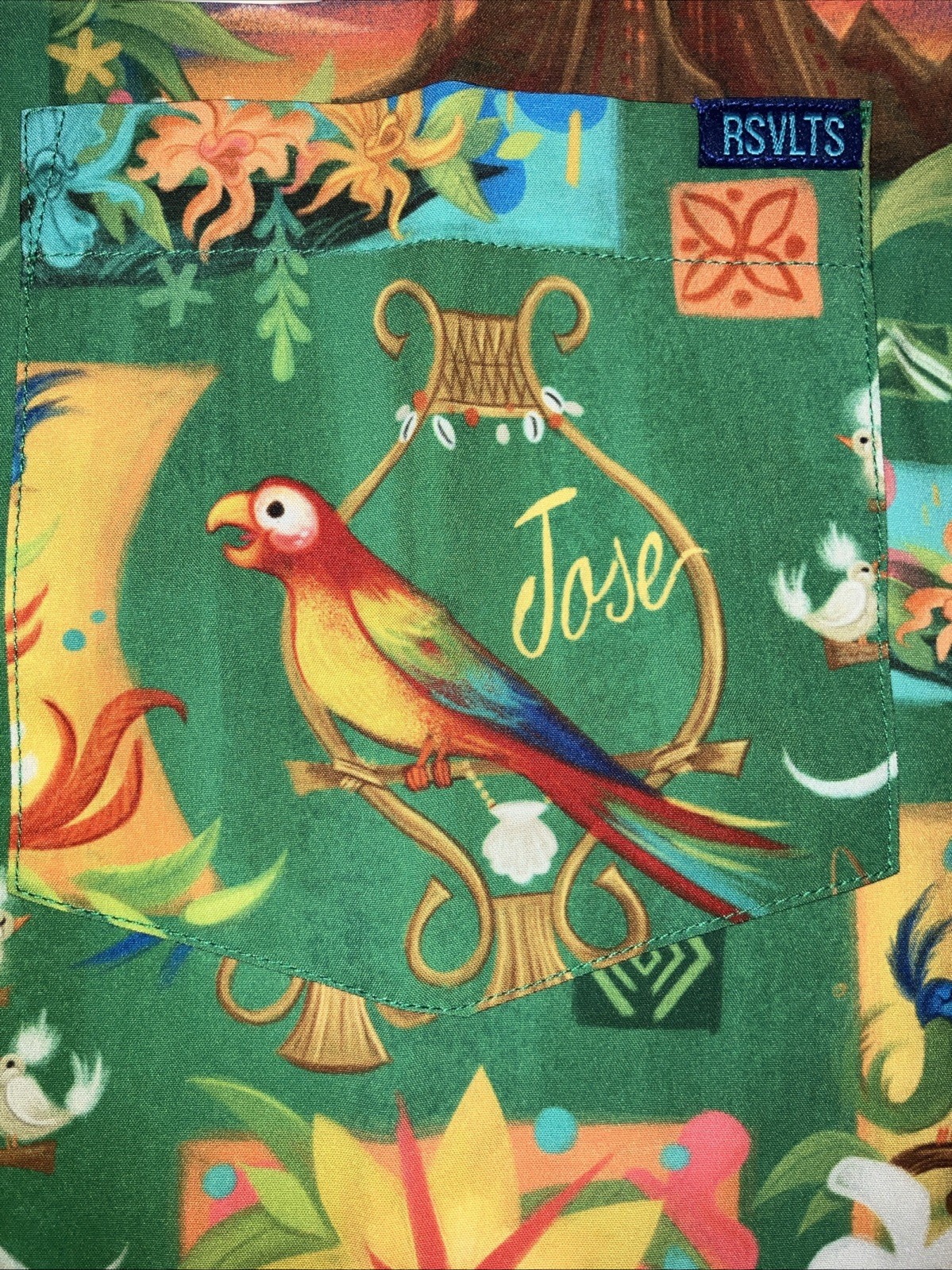 NWT New Mens LARGE Disney Parks RSVLT Enchanted Tiki Room Button Down Shirt
