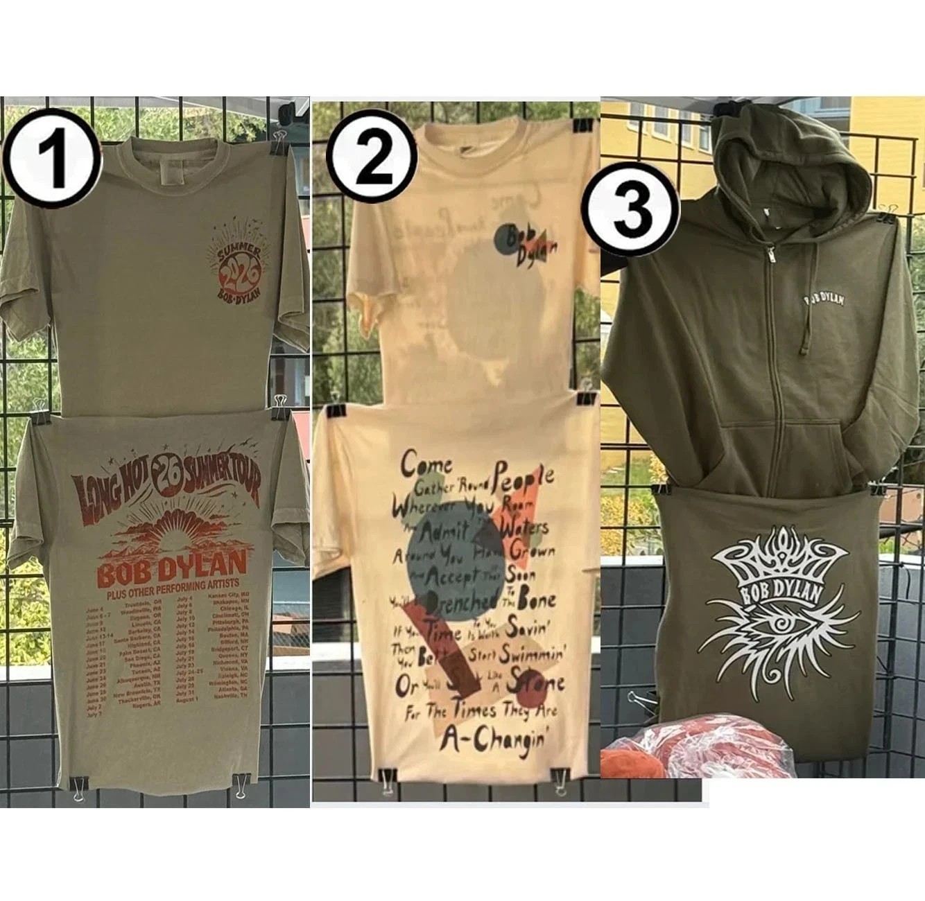 Bob Dylan Bulk 2026 Summer Tour Reprint T-Shirt or Hoodie