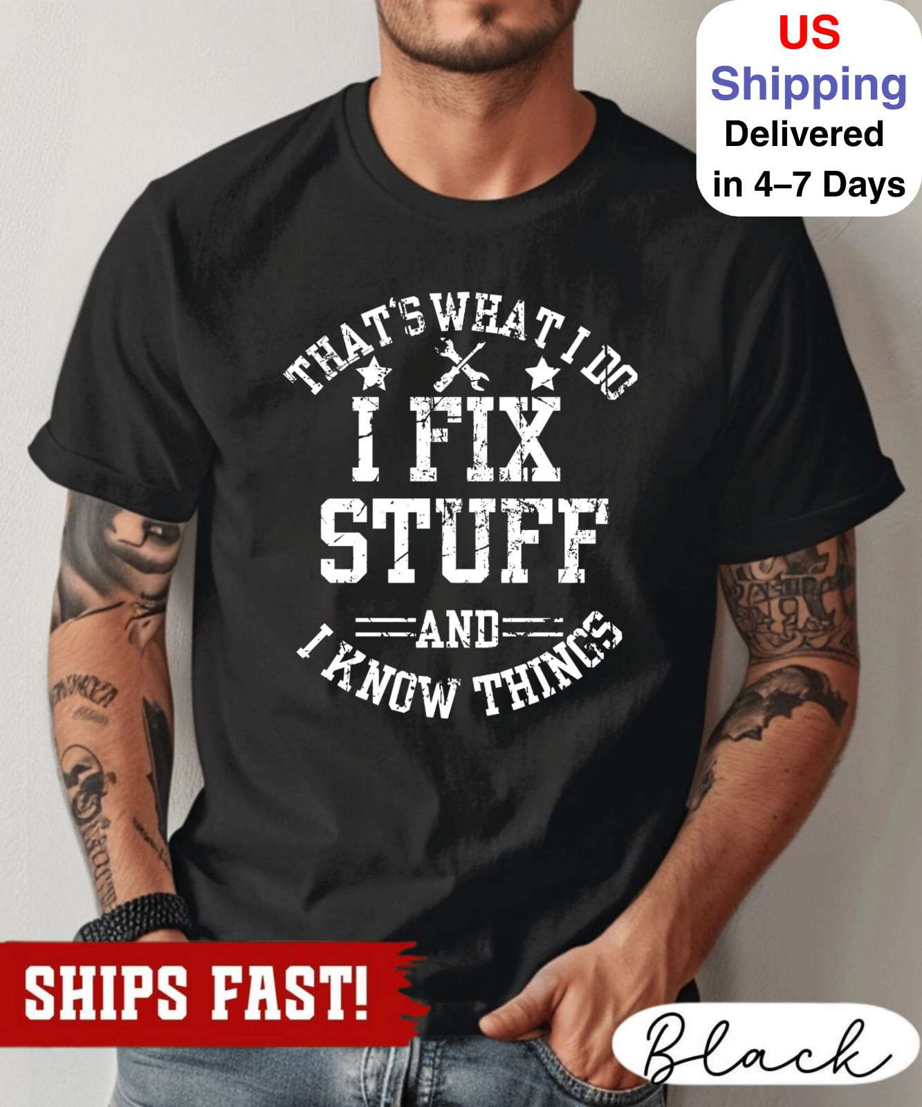 That’s What I Do I Fix Stuff And I Know Things T-shirt Funny Dad Grandpa Shirt,