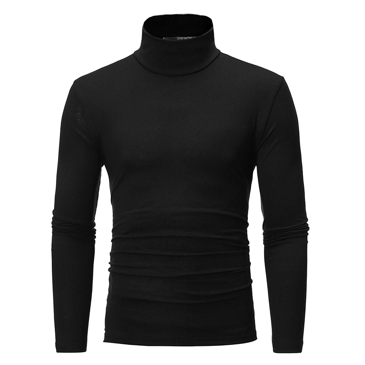 Men Pullover Turtle Neck T-shirt Slim Fit Tops Warm Winter Long Sleeve Shirts