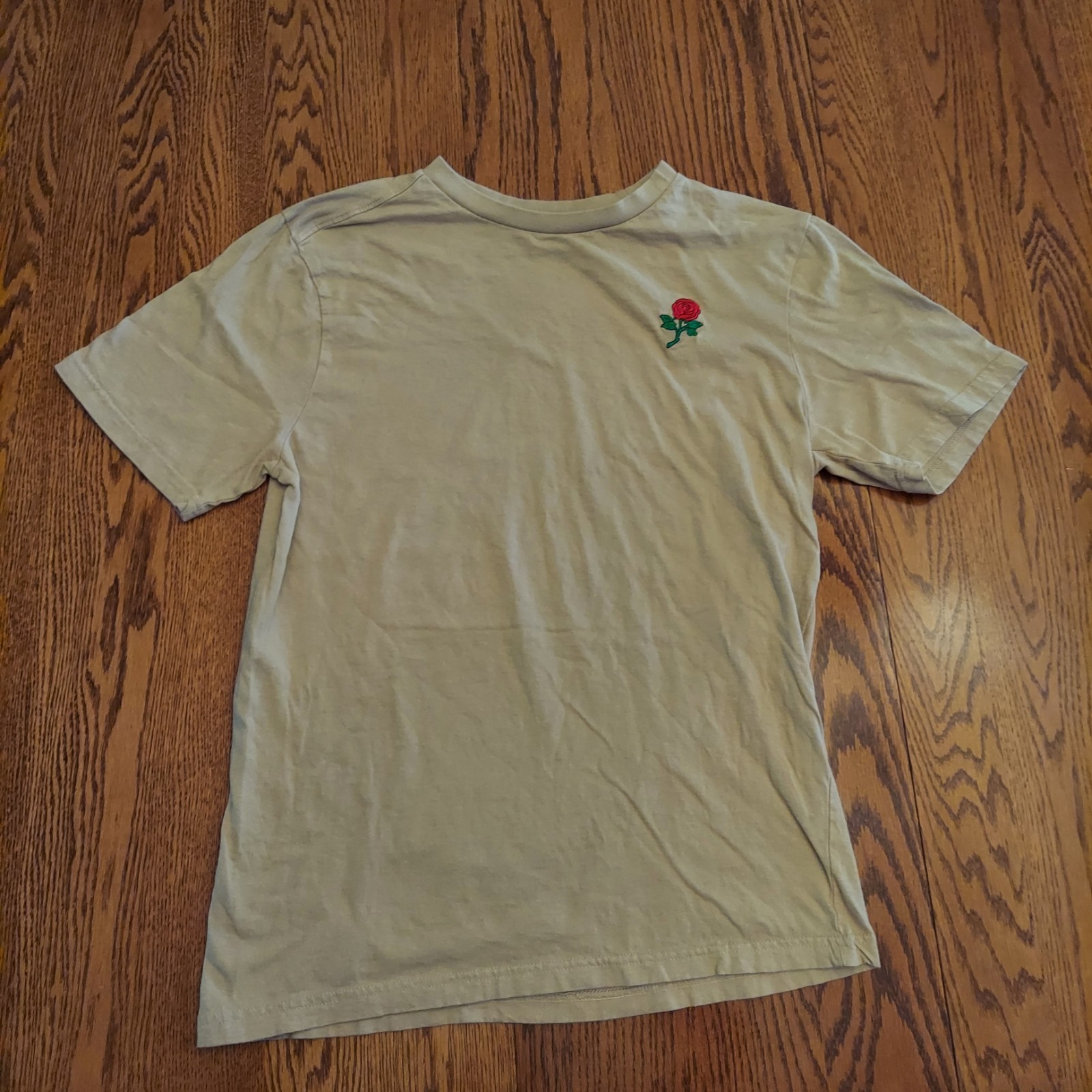 Eighty Eight Brand Tan T-shirt Men’ M Rose Embroidered