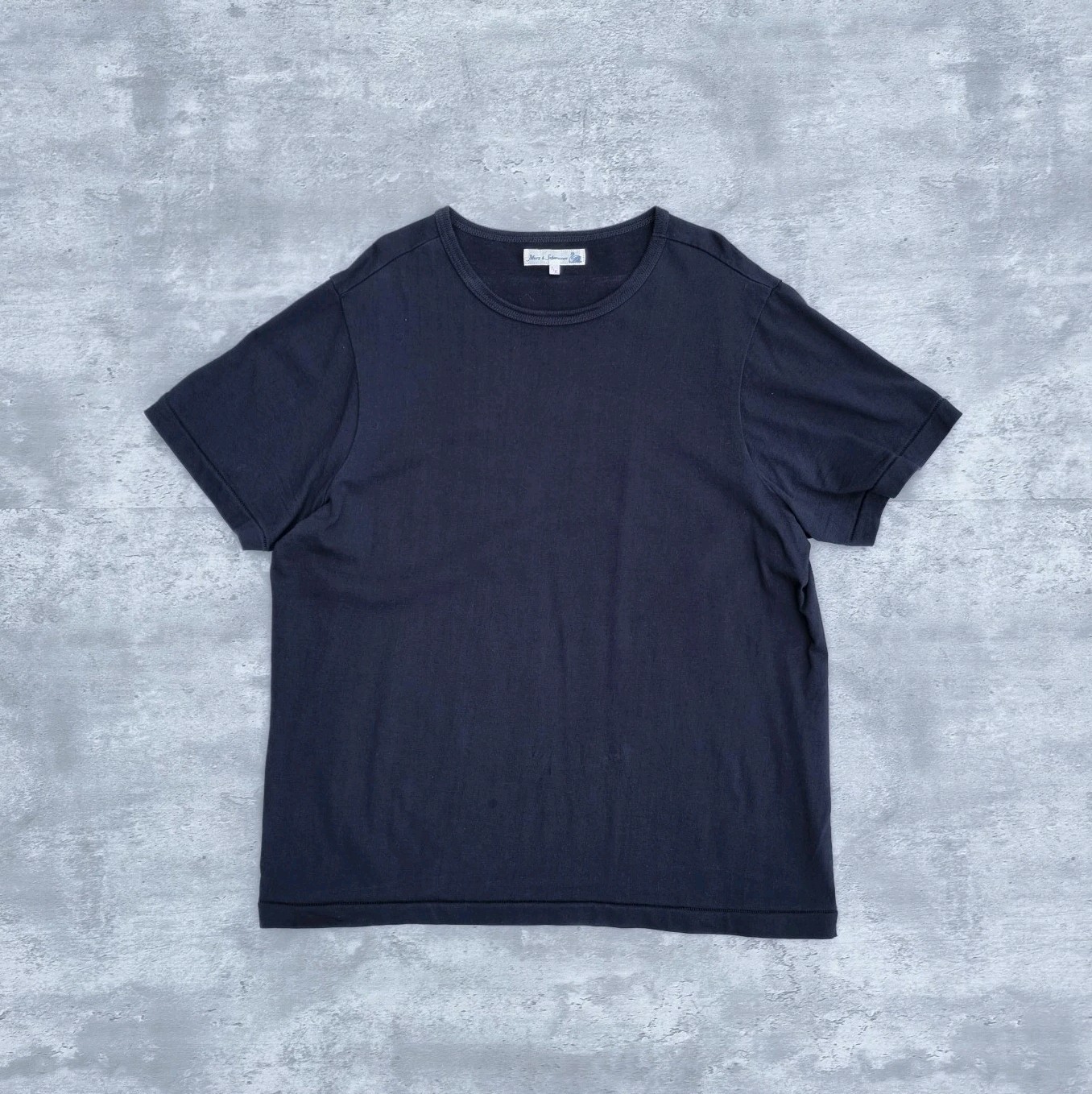 Merz b. Schwanen 215 Loopwheeled Classic Fit T-Shirt Men’s 7/XL Navy Black