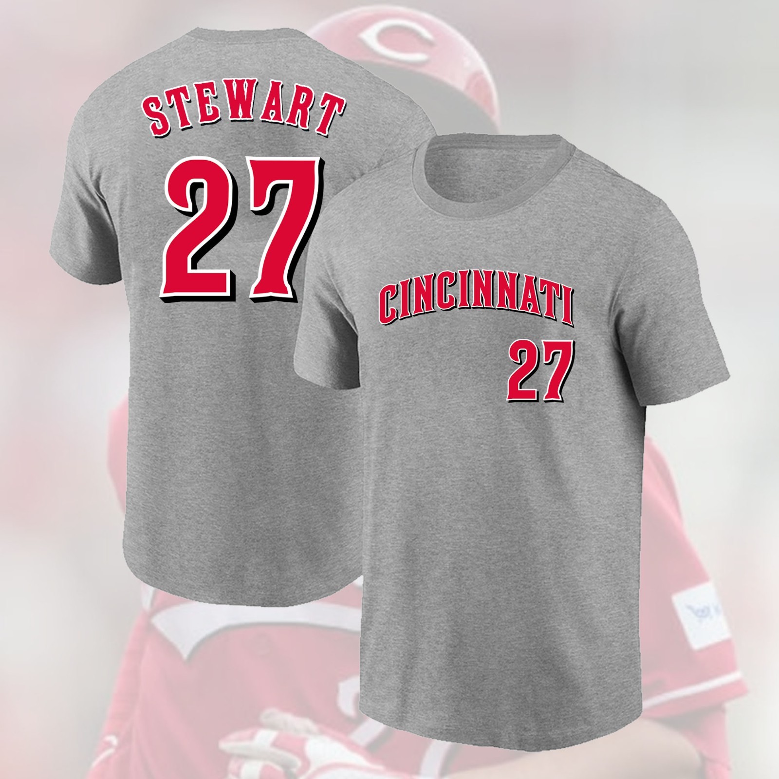 HOT ITEM! Sal Stewart #27 Cincinnati Reds 2026 Name & Number Fan Gifts