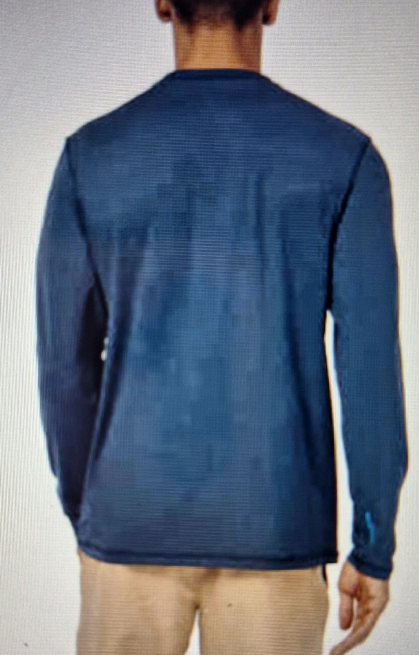 Hang Ten Men’s UPF 50+ Protection Quick Dry Sun Tee Shirt Blue Size XL New