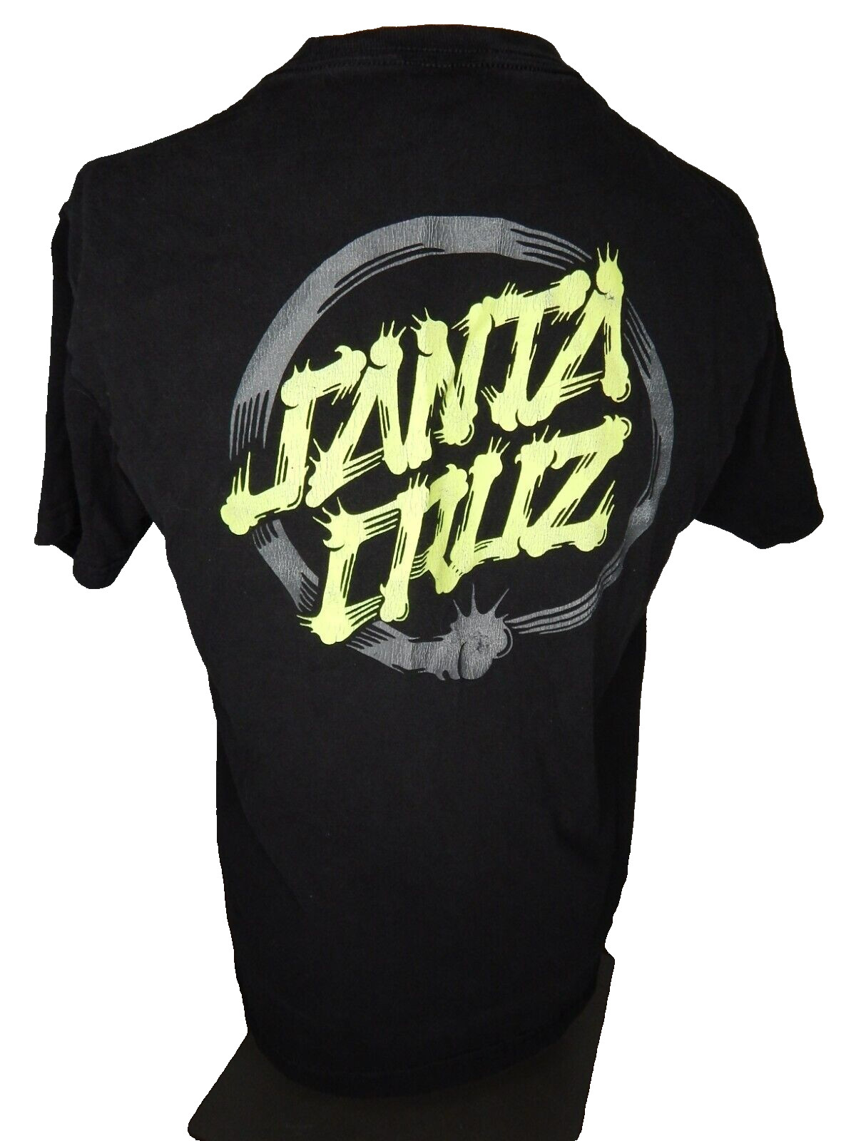 SANTA CRUZ Mako Dot Skateboard faded black t shirt men’s size MEDIUM