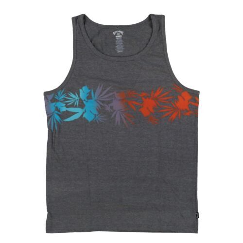 Billabong Mens Spinner Tank Top Shirt Sleeveless Crew Neck Summer Grey M L New